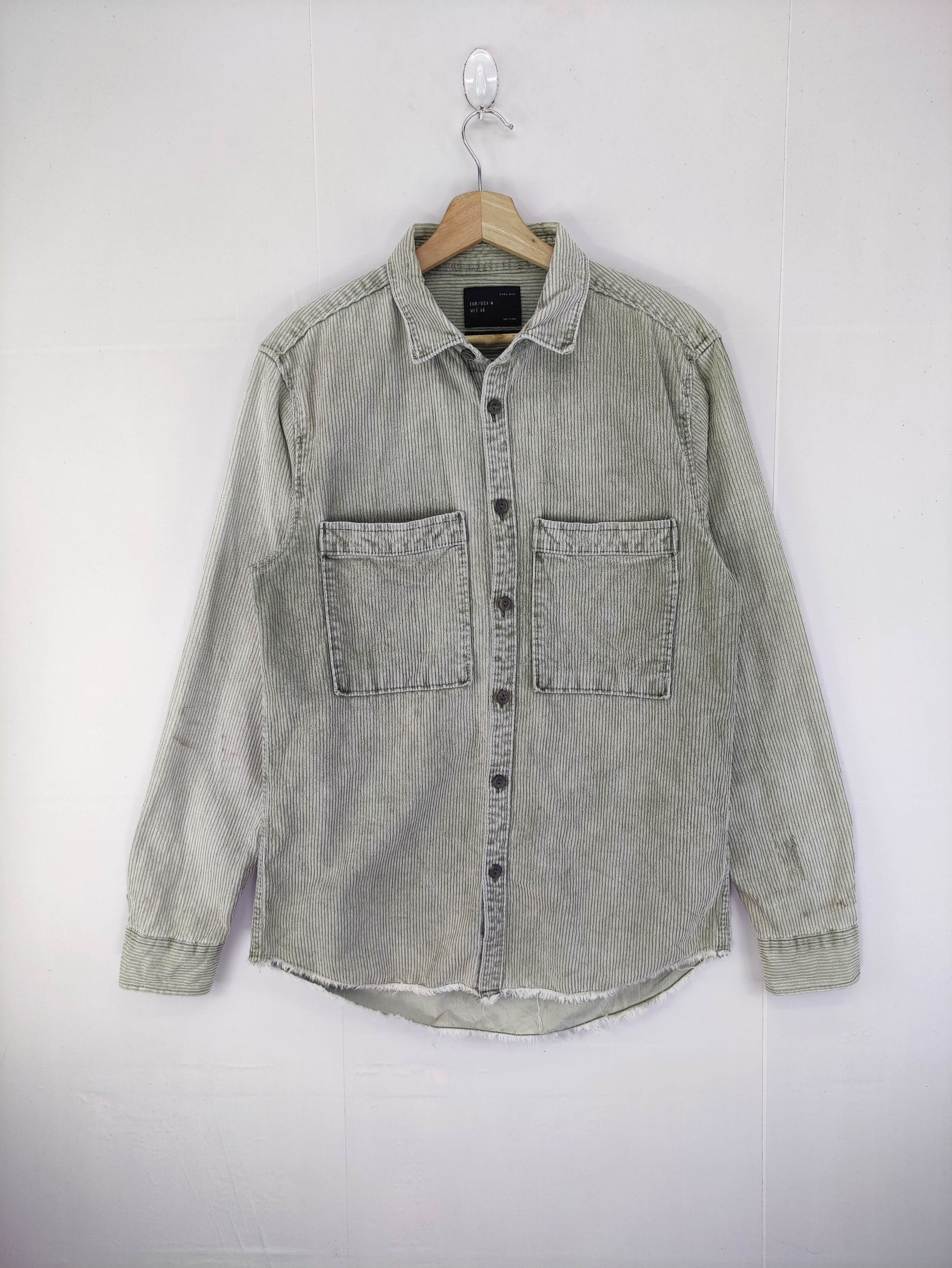 Zara Zara Corduroy Faded Light Jacket Button Up Size US M / EU 48-50 / 2 - 1 Thumbnail