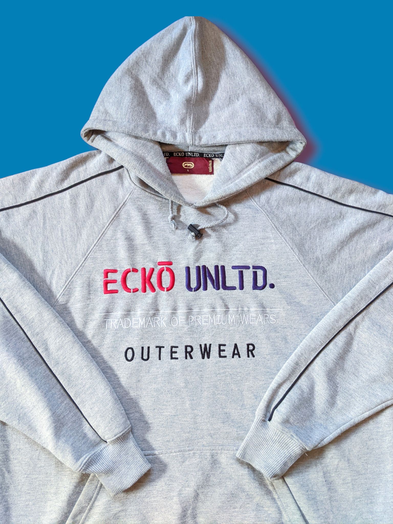 Ecko Unltd. × Marc Ecko × Vintage Vintage Ecko Unltd Rhino Graffiti Logo Pullover Hoodie Size US L / EU 52-54 / 3 - 3 Thumbnail