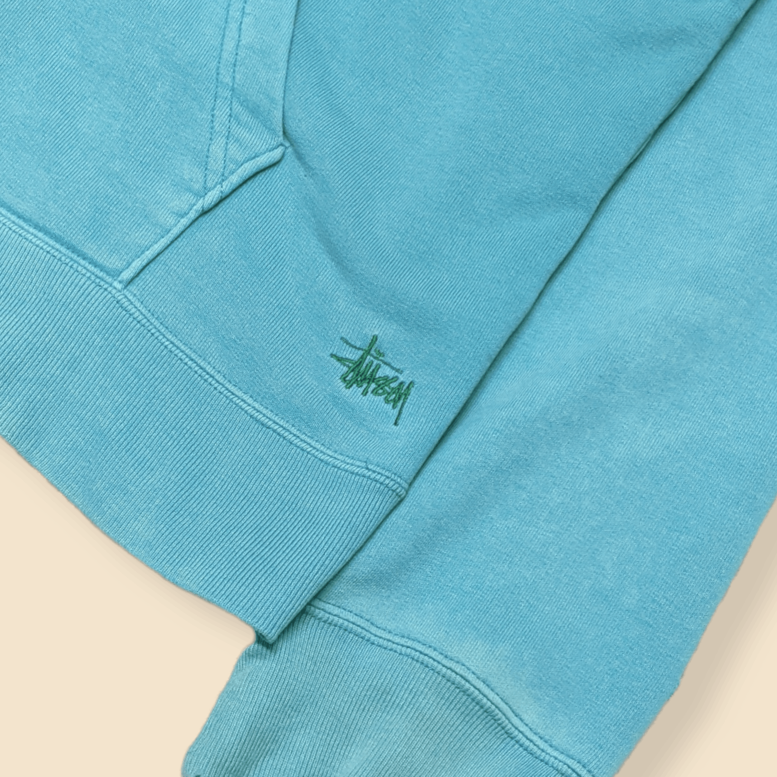 Stussy × Vintage Vintage Stussy Distressed Tonal Oversized Zipped Hoodie Size US L / EU 52-54 / 3 - 6 Thumbnail
