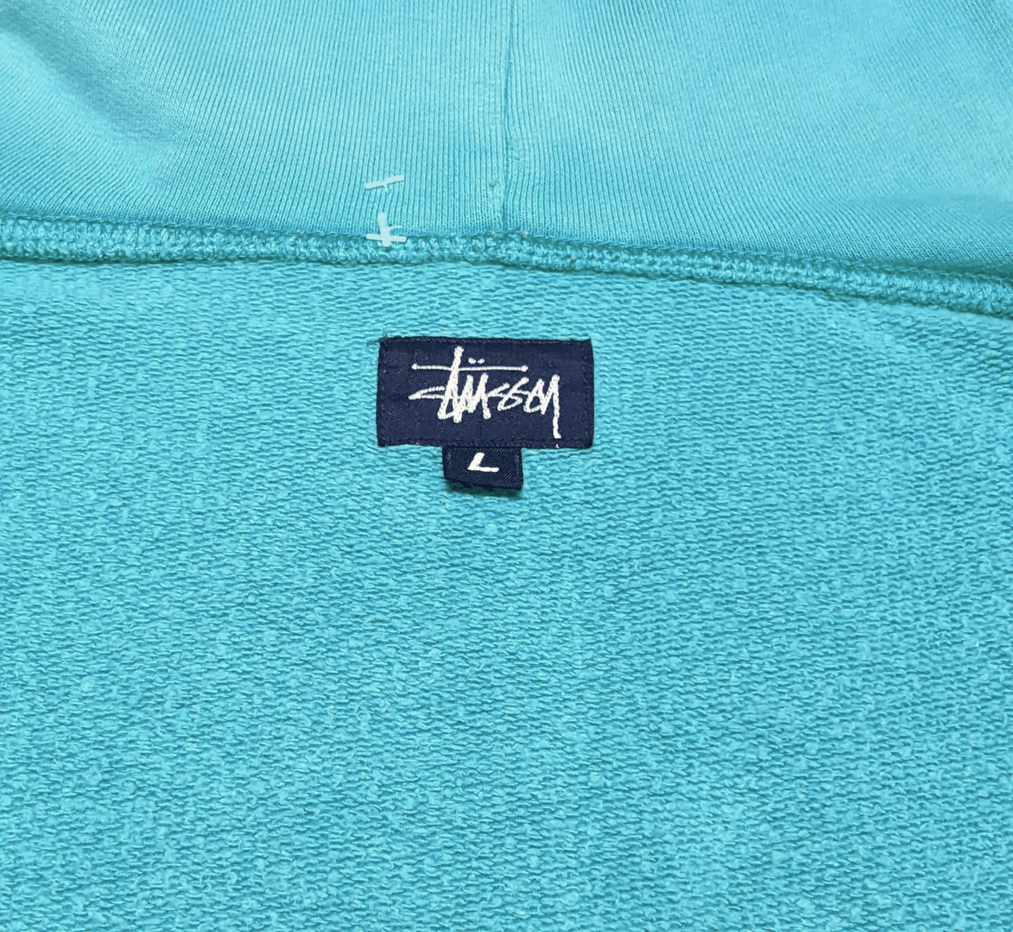 Stussy × Vintage Vintage Stussy Distressed Tonal Oversized Zipped Hoodie Size US L / EU 52-54 / 3 - 8 Thumbnail