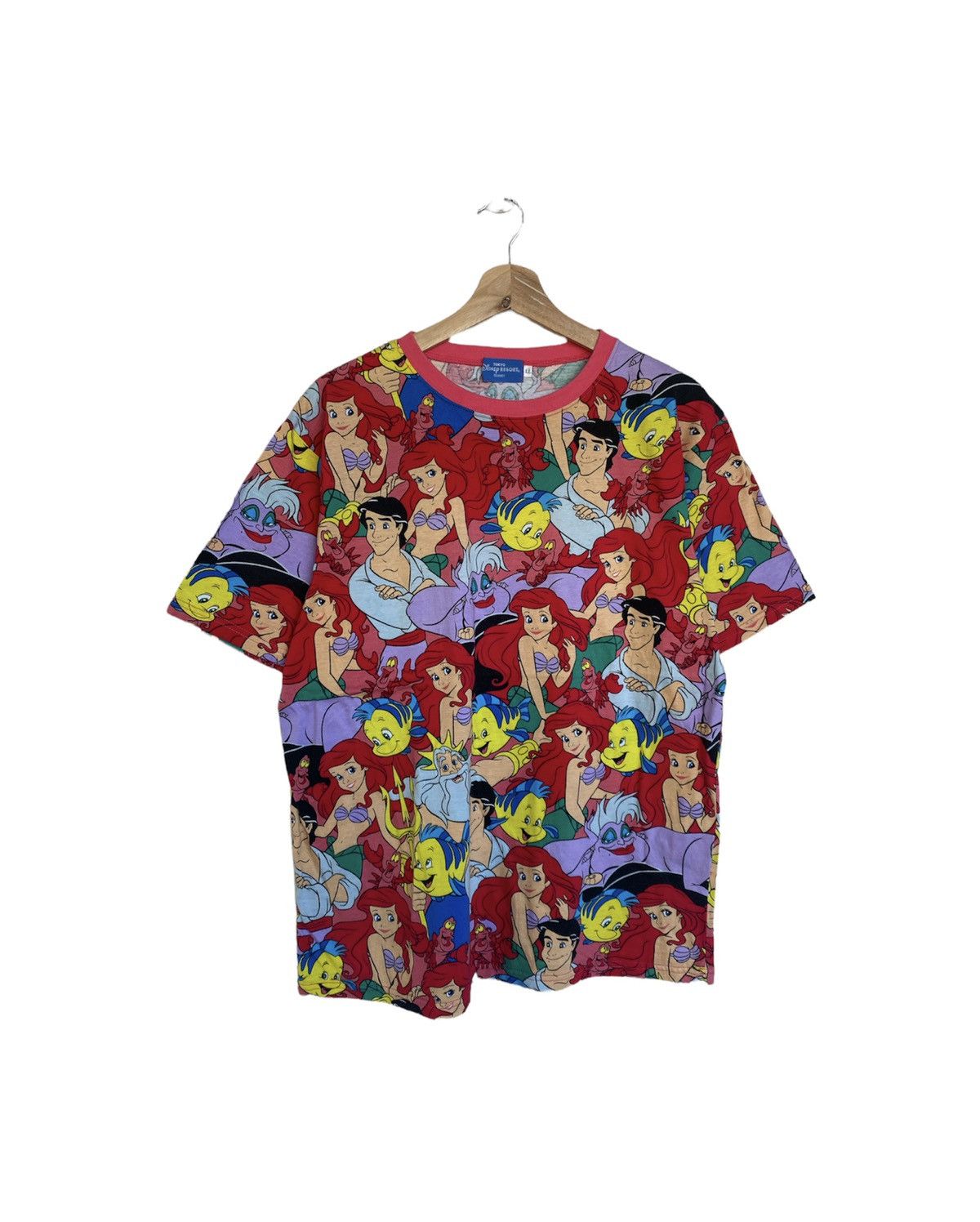 Disney × Vintage Vintage Tokyo Disney Character Aladdin Tshirt Fullprint Size US L / EU 52-54 / 3 - 2 Thumbnail