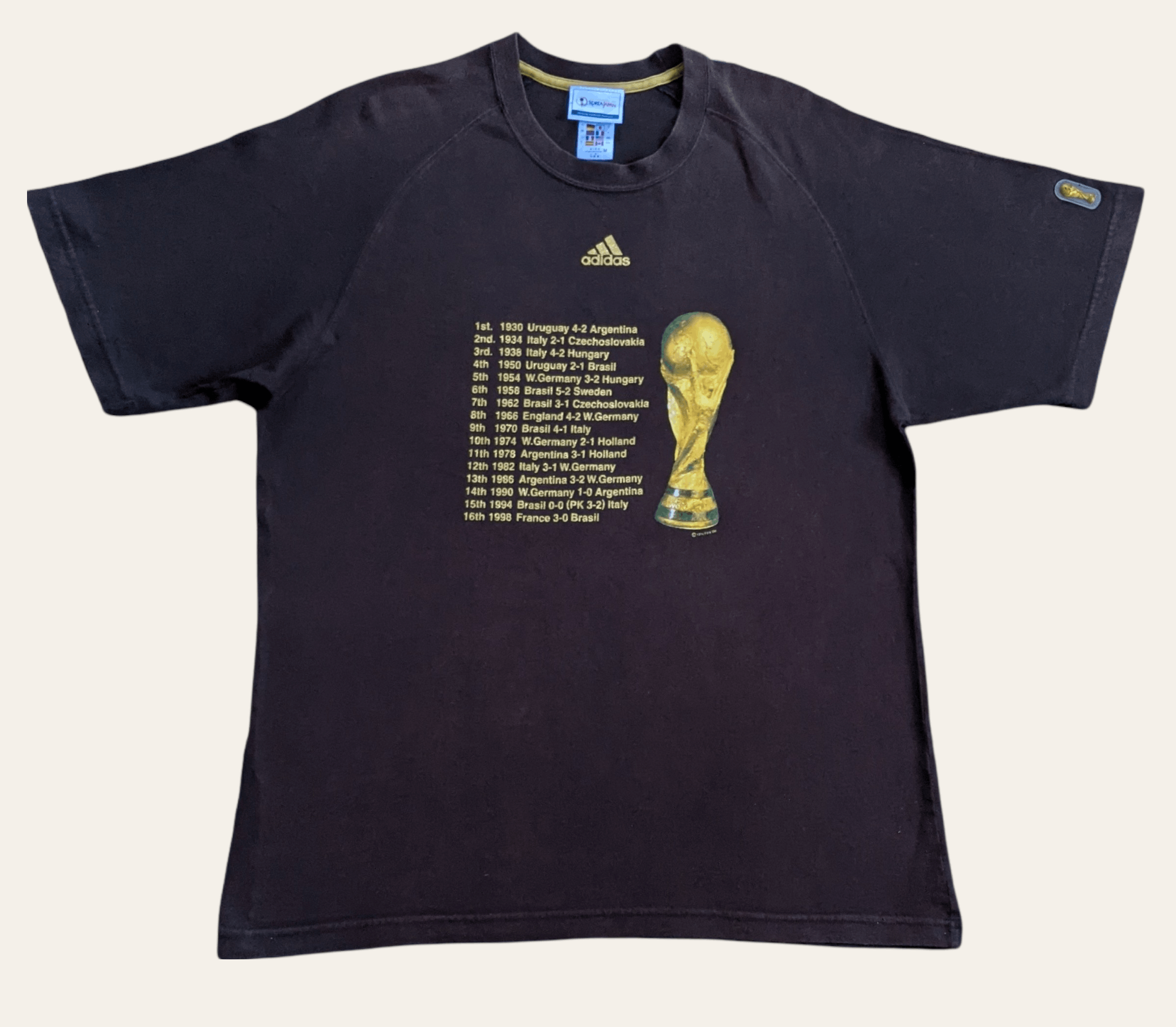 Adidas × Vintage Vintage 2002 Adidas Original FIFA World Cup Football Tee Size US M / EU 48-50 / 2 - 2 Thumbnail