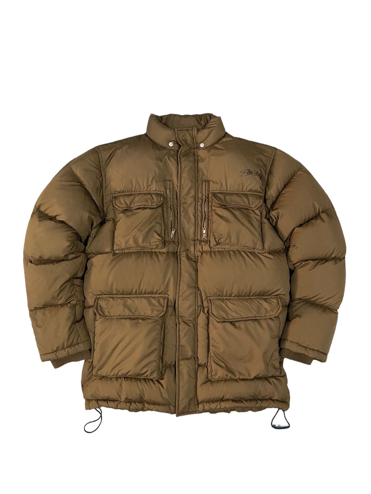 90s OLD STUSSY PUFF DOWN JKT S stussy 90s puffy スタジャン stussy