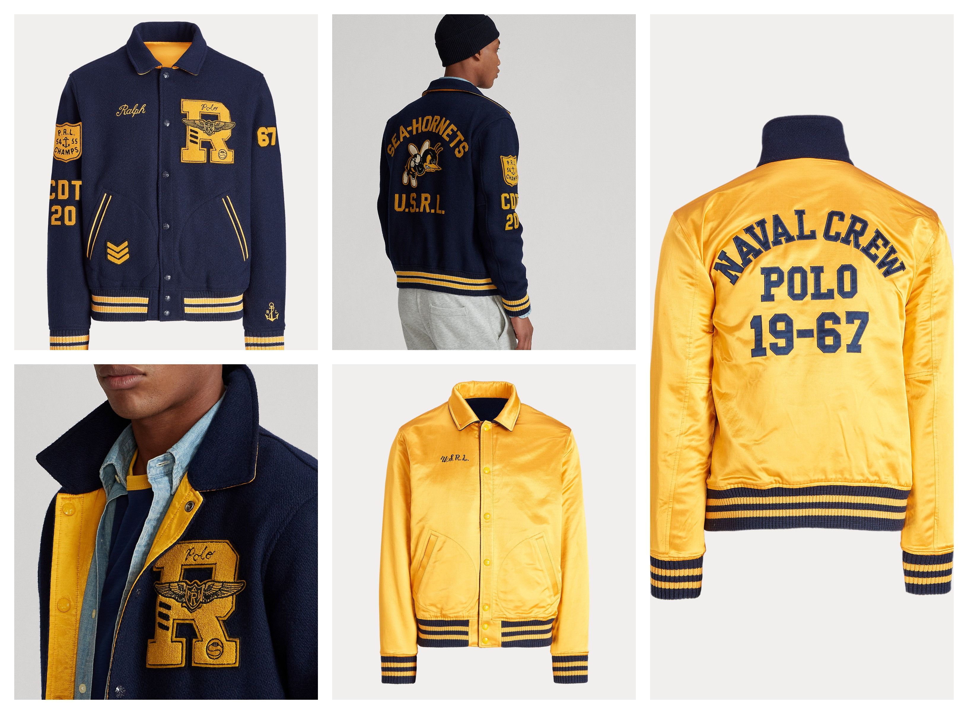 image of Polo Ralph Laurent Reversible Letterman Jacket Size Xxlarge, Men's