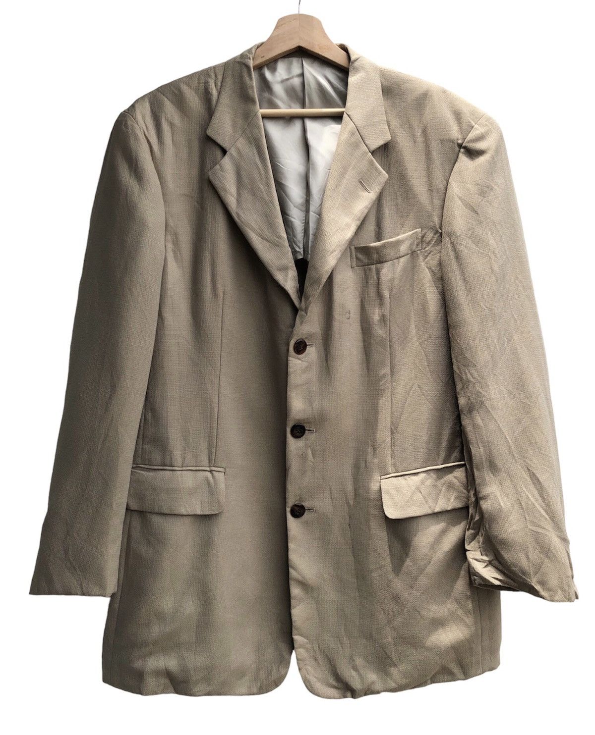 Blazer Vintage Court Valentino En Laine - Taille S, Gris/Noir - Fait Main En Italie - État Très Bon