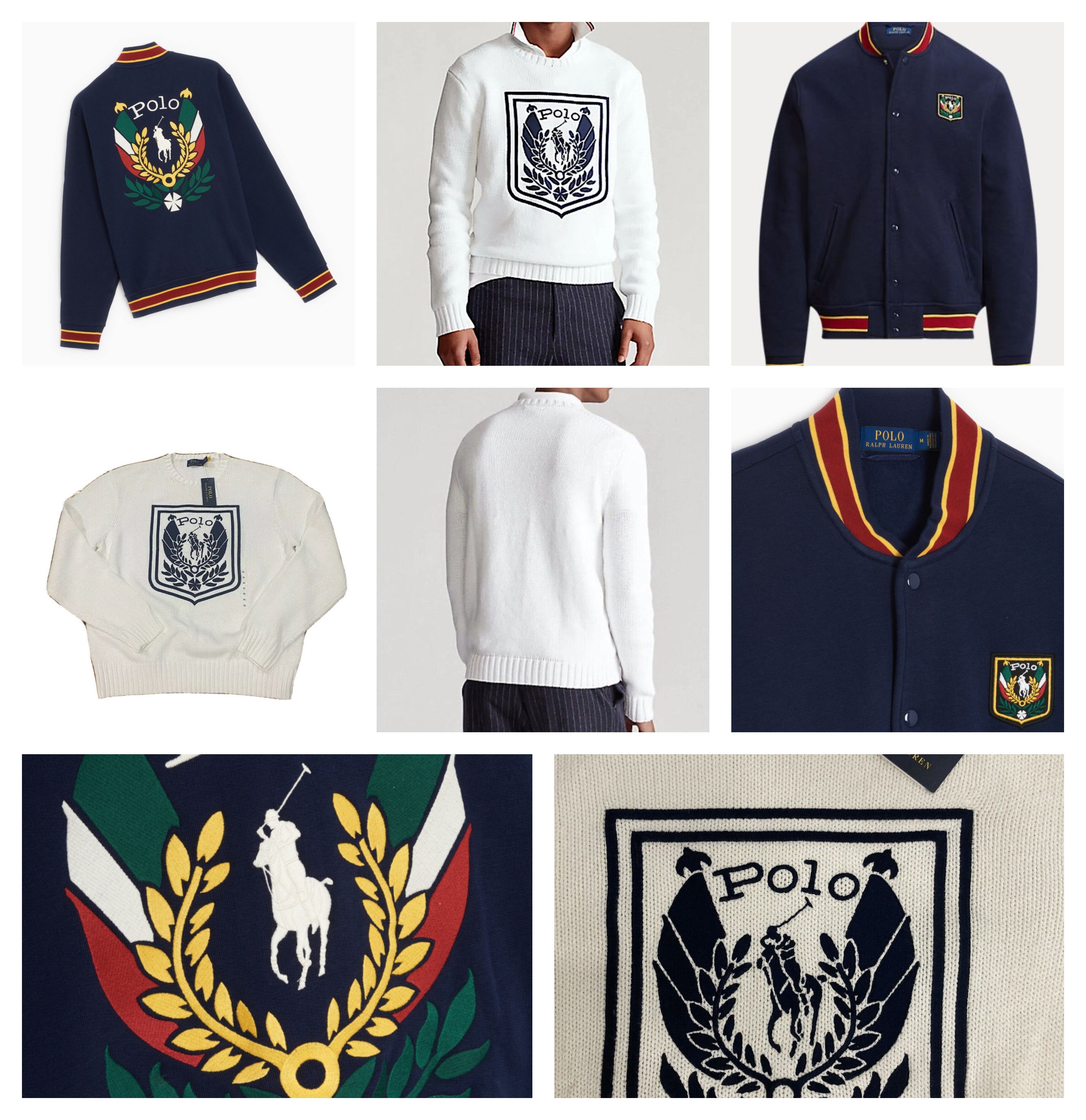 image of Polo Ralph Laurent Uni Crest Knit Sweater And Jacket Set , Men's (Size 2XL)