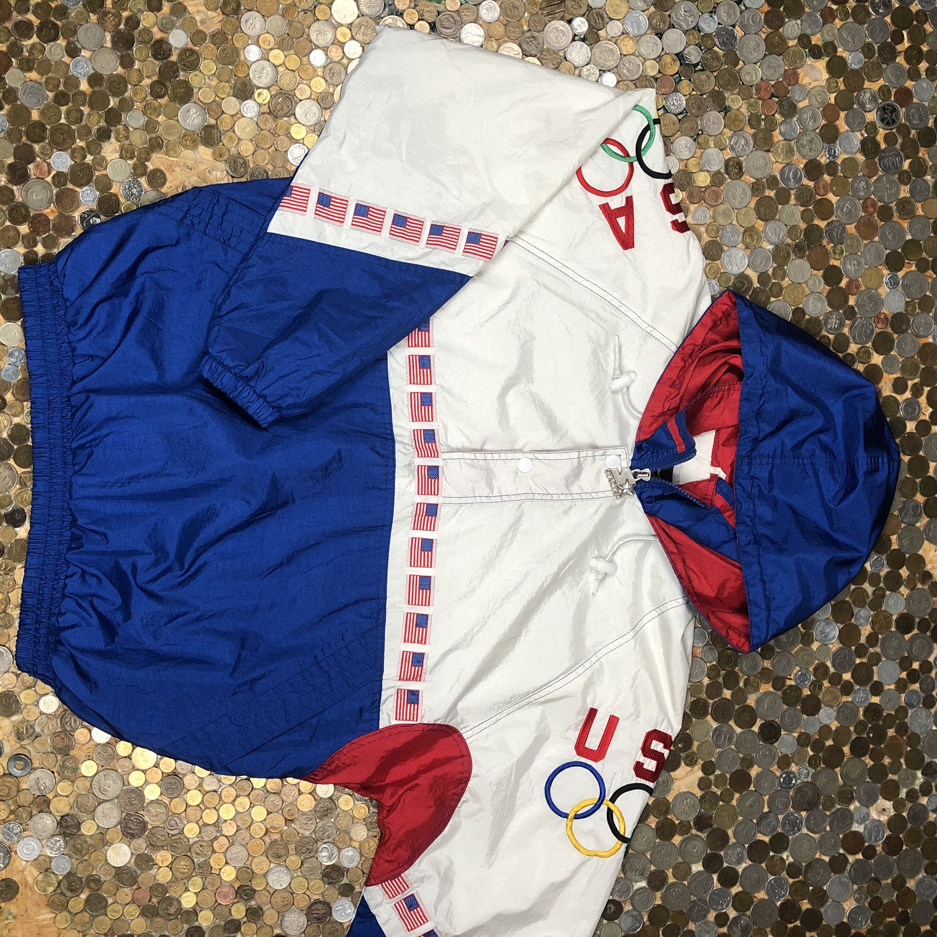 image of Starter Vintage Jacekt Olimpic Edition 90's in Blue White, Men's (Size Medium)