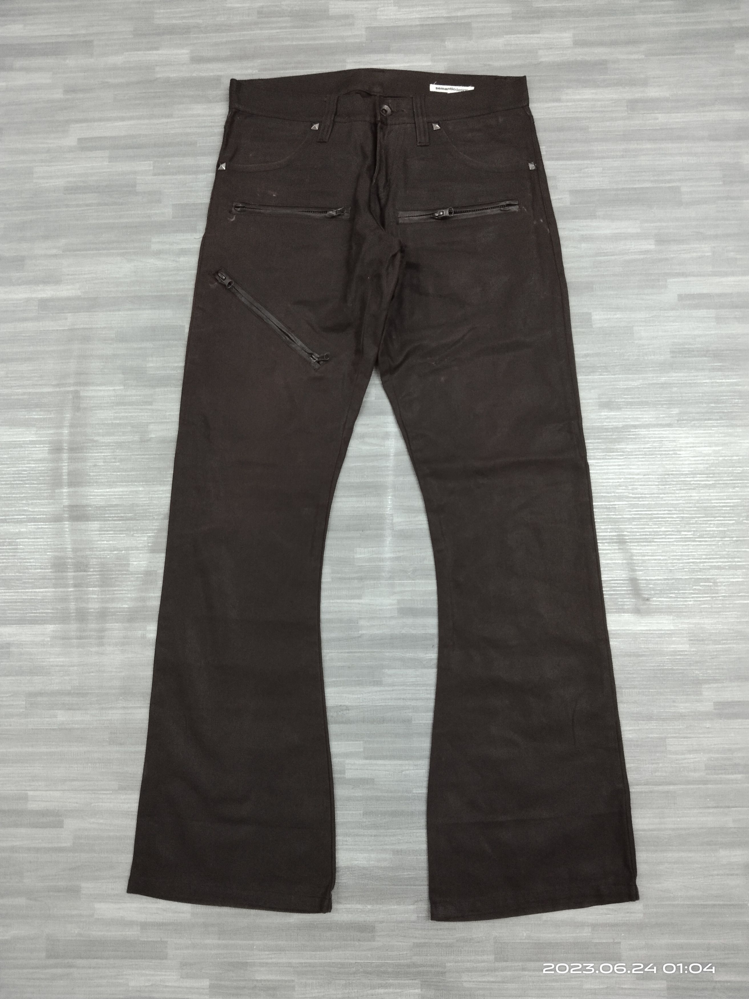 semanticdesign FLARE WAXED SEMANTIC DESIGN TACTICAL DENIM PANTS Size US 30 / EU 46 - 2 Thumbnail