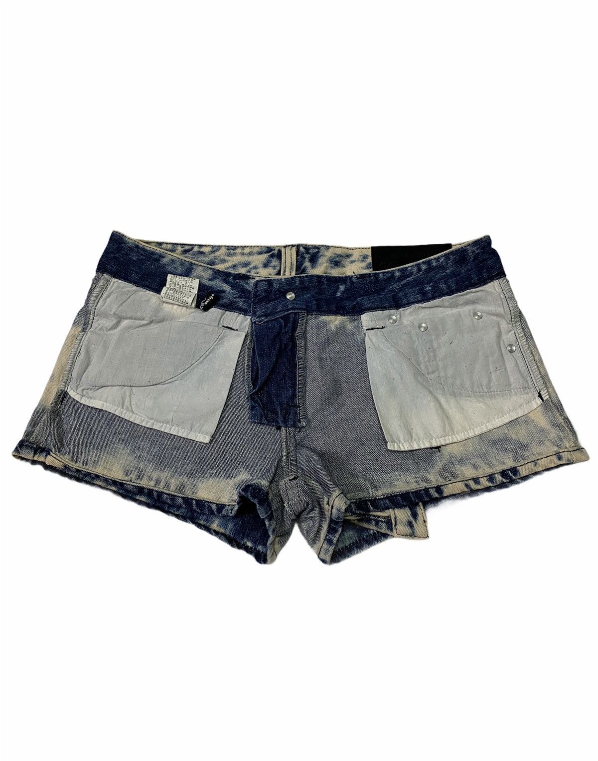 Japanese Brand Double Focus Acid Wash Short Jeans Size 29" - 3 Thumbnail