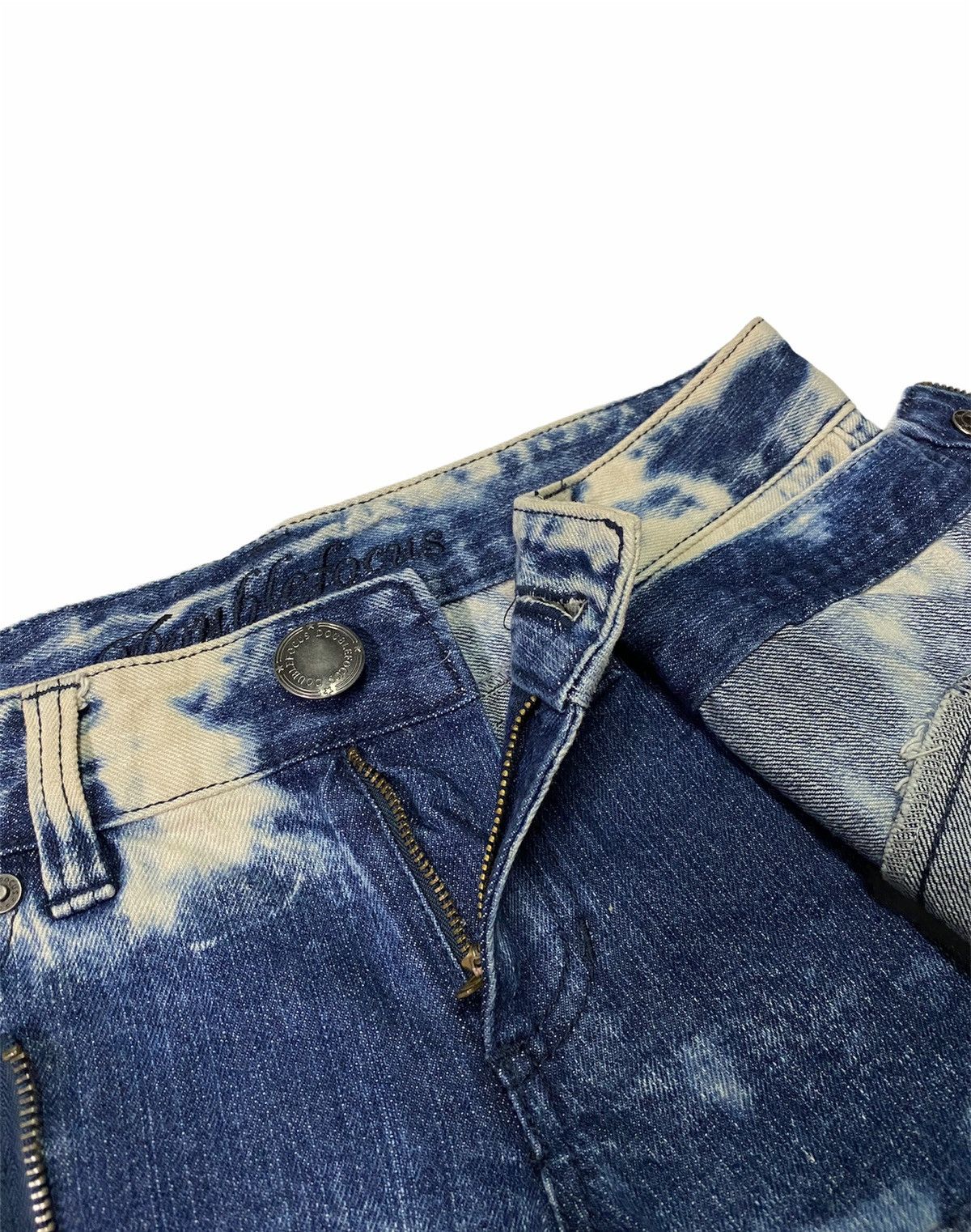 Japanese Brand Double Focus Acid Wash Short Jeans Size 29" - 6 Thumbnail