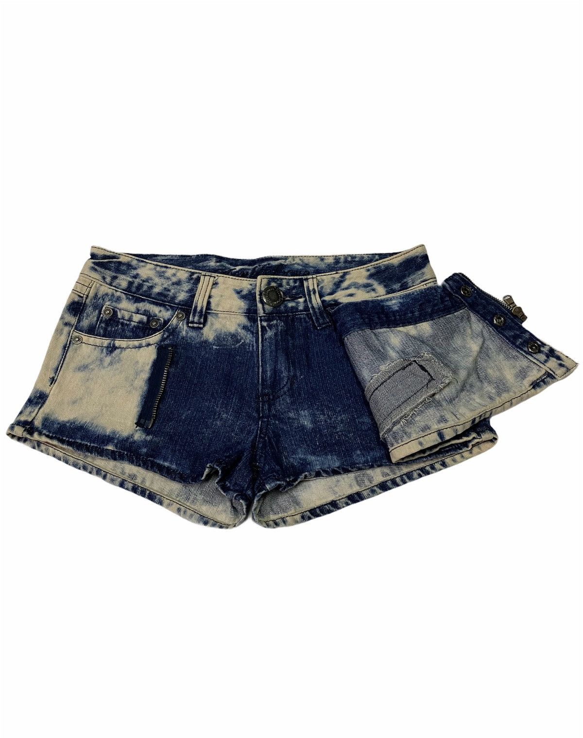 Japanese Brand Double Focus Acid Wash Short Jeans Size 29" - 5 Thumbnail