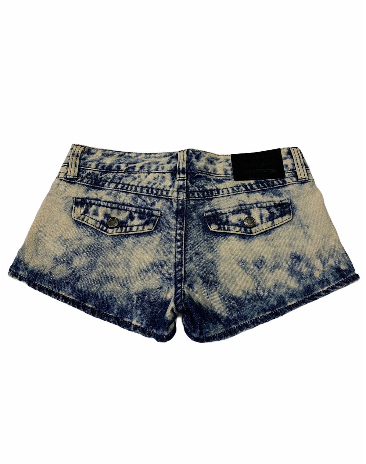 Japanese Brand Double Focus Acid Wash Short Jeans Size 29" - 2 Thumbnail