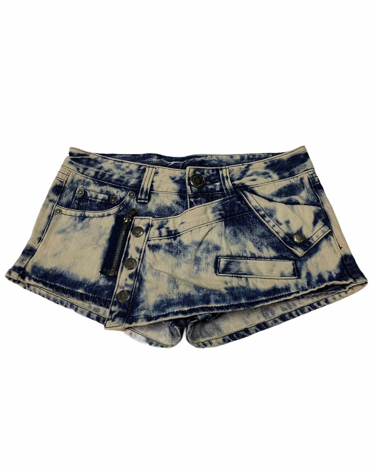 Japanese Brand Double Focus Acid Wash Short Jeans Size 29" - 1 Thumbnail