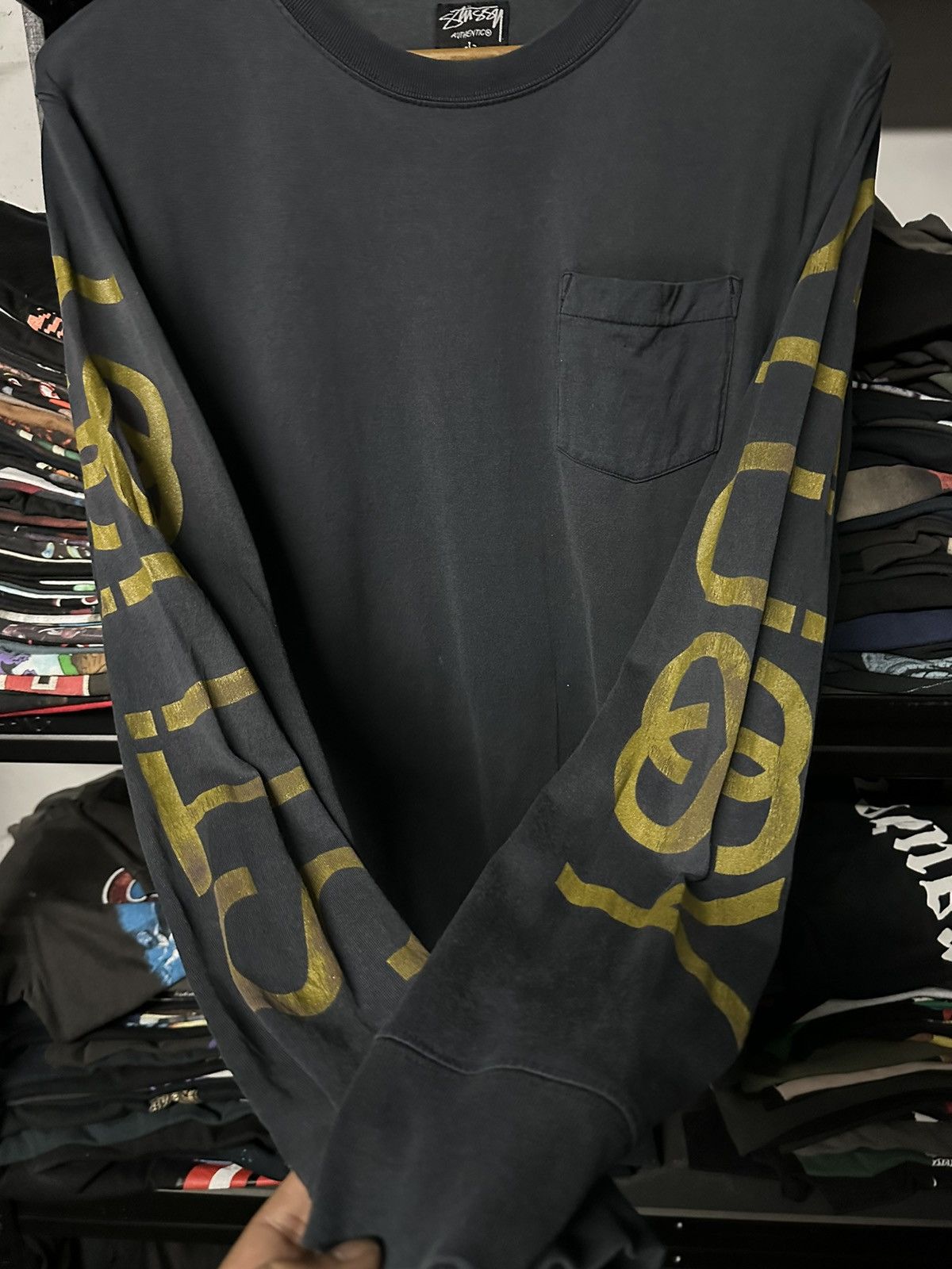 Stussy × Vintage Vintage Stussy Pocket Skateboard Faded Tee Size US L / EU 52-54 / 3 - 7 Thumbnail