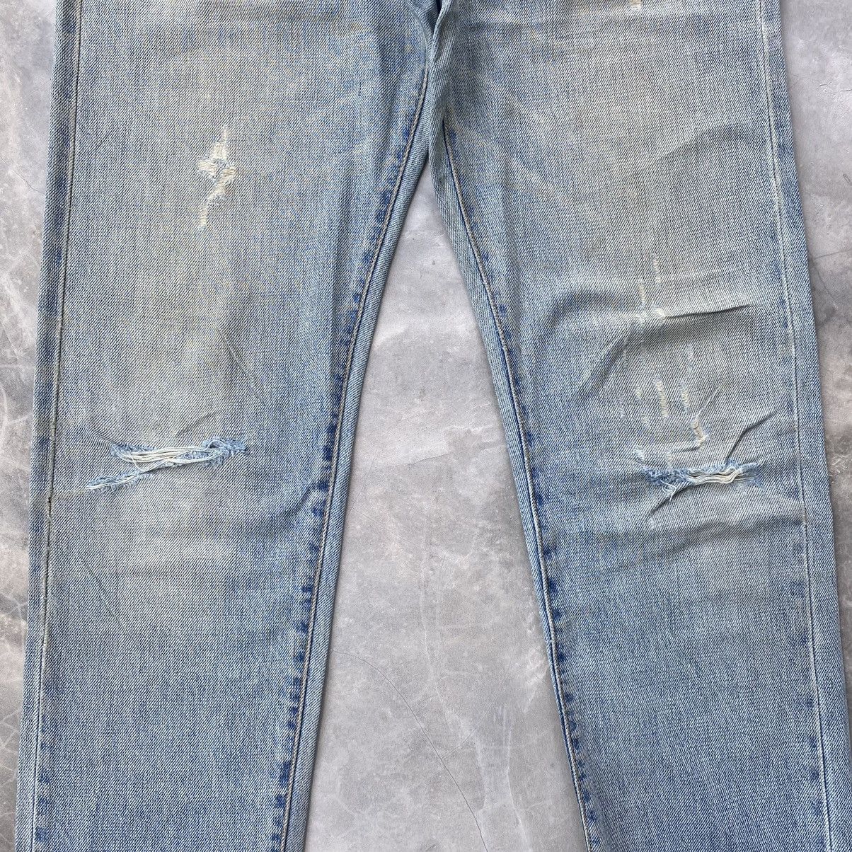 Designer × Japanese Brand × Vintage Shaft Japanese Jeans selvedge Denim Size US 33 - 3 Thumbnail