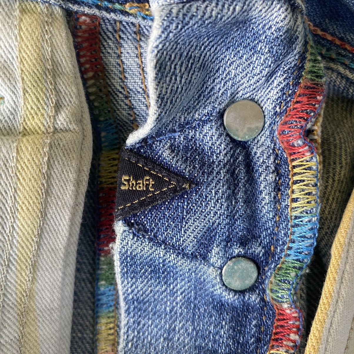 Designer × Japanese Brand × Vintage Shaft Japanese Jeans selvedge Denim Size US 33 - 14 Thumbnail