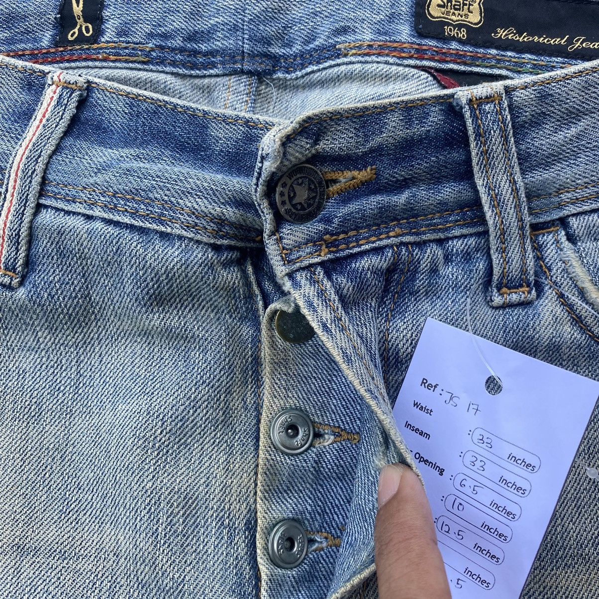 Designer × Japanese Brand × Vintage Shaft Japanese Jeans selvedge Denim Size US 33 - 5 Thumbnail