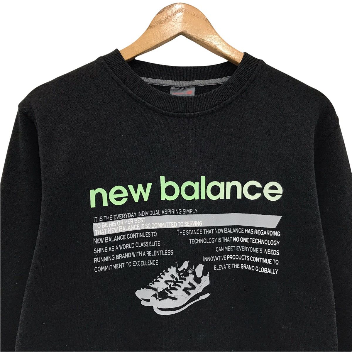 Japanese Brand × New Balance × Vintage Vintage New Balance Big Logo Sweatshirt Size US M / EU 48-50 / 2 - 2 Thumbnail
