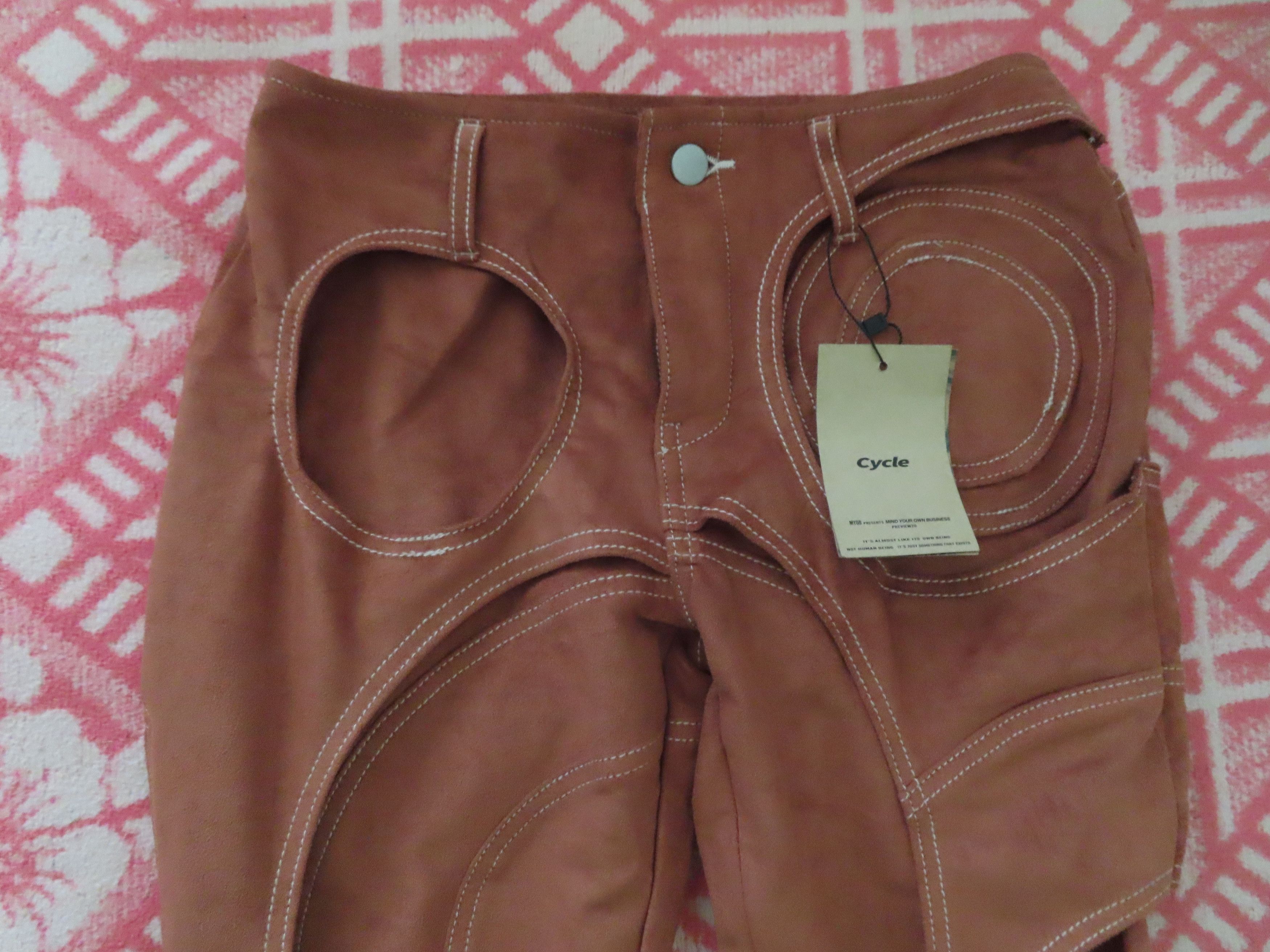 Japanese Brand cycle by myob 21SS SPIRAL CUT-OUT PANTS-CAMEL- S Size 28" / US 6 / IT 42 - 3 Thumbnail