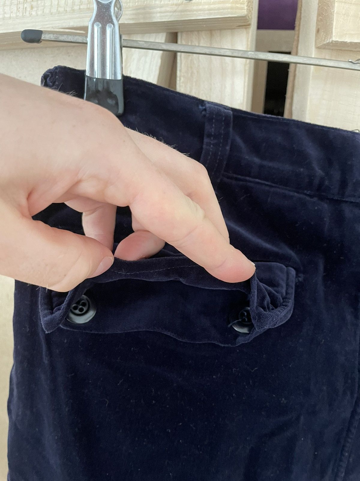 Needles ‘90s Navy Nepenthes NY BDU Velvet Cargo Pants Size US 32 / EU 48 - 12 Thumbnail