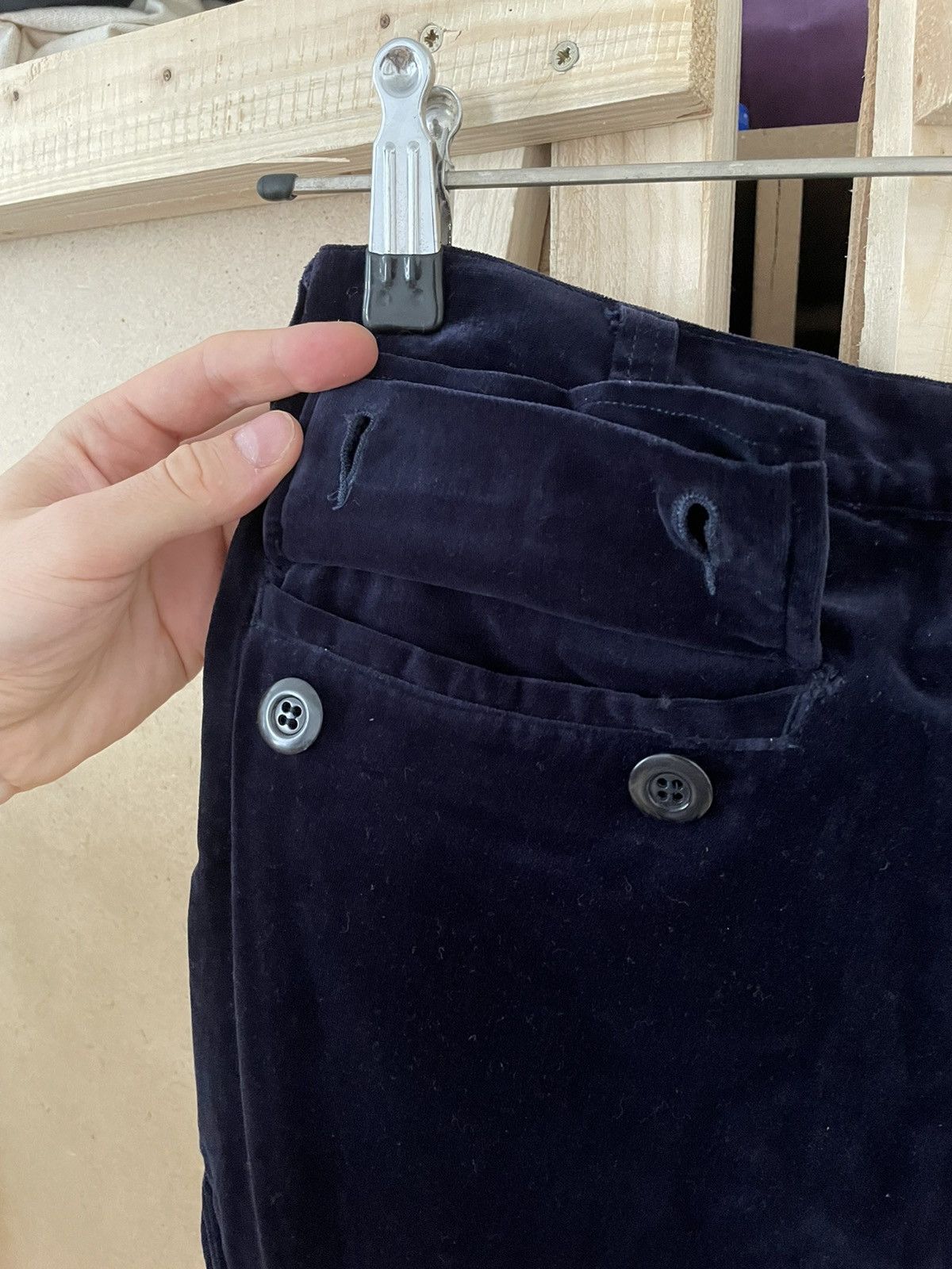 Needles ‘90s Navy Nepenthes NY BDU Velvet Cargo Pants Size US 32 / EU 48 - 13 Thumbnail