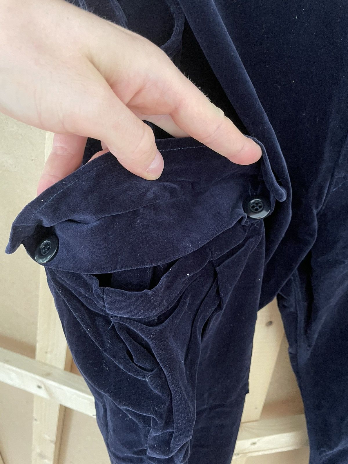 Needles ‘90s Navy Nepenthes NY BDU Velvet Cargo Pants Size US 32 / EU 48 - 6 Thumbnail