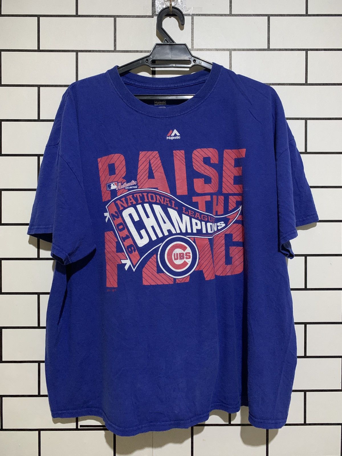 image of Vintage National League Champions Vd15 in Blue, Men's (Size 2XL)