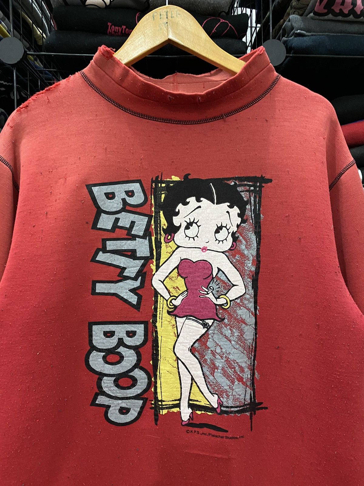 Cartoon Network × Vintage VINTAGE 80’s BETTY BOOP SWEATSHIRT Size US L / EU 52-54 / 3 - 2 Thumbnail
