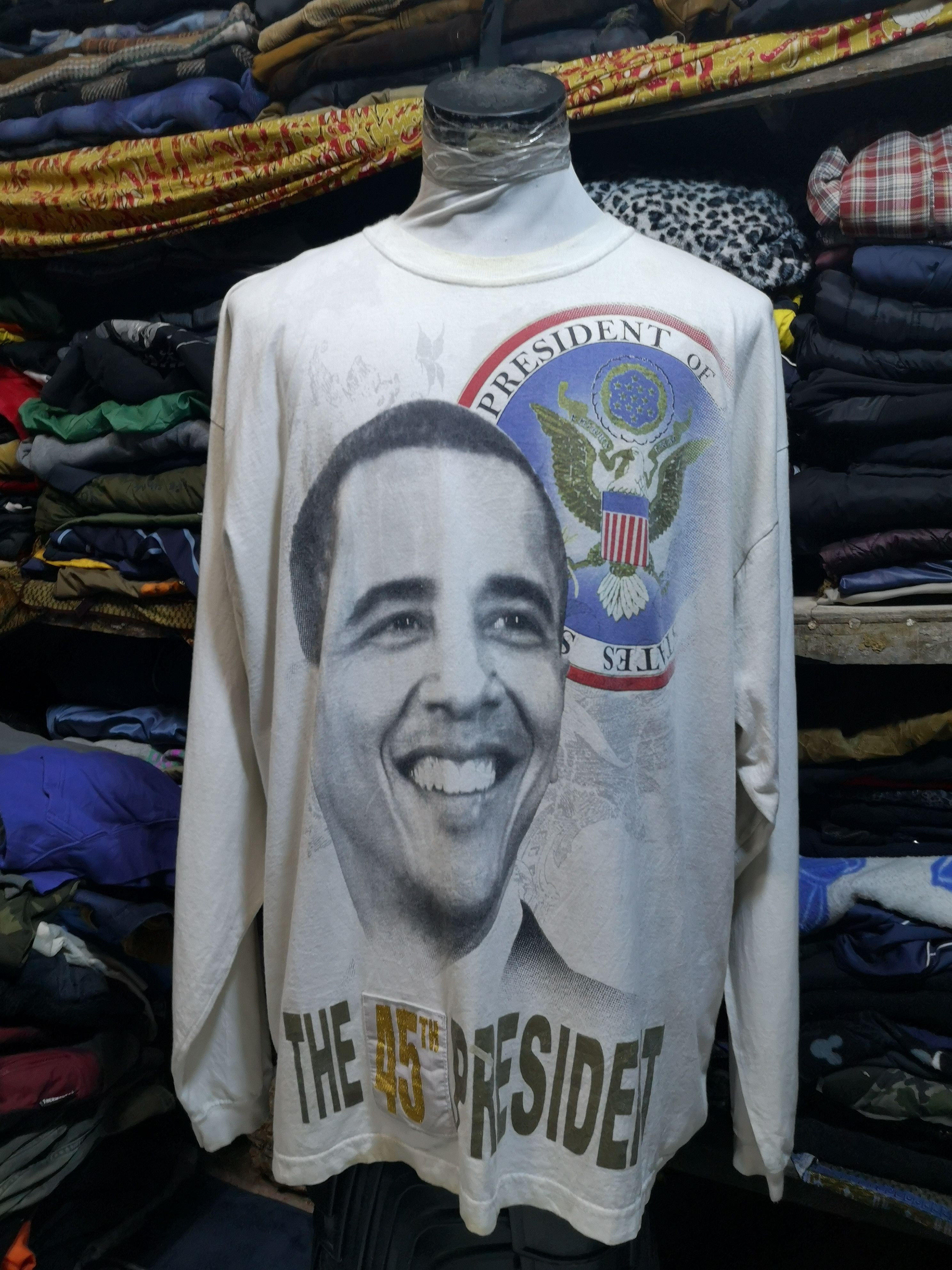 President's "OBAMA The 45TH PRESIDENT" LONG SLEEVE TEE Size US XXL / EU 58 / 5 - 2 Thumbnail