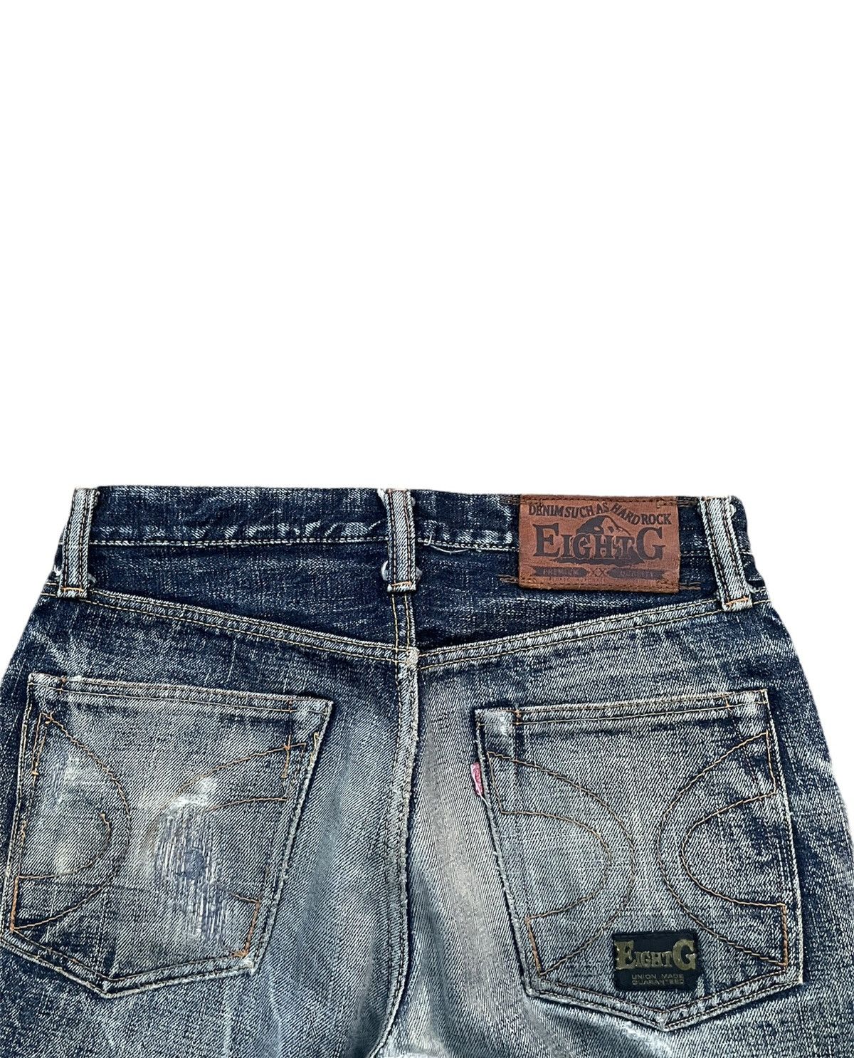 EIGHT-G × Japanese Brand Vintage Eight G Selvedge Aging & Distressed Denim Size US 30 / EU 46 - 12 Thumbnail
