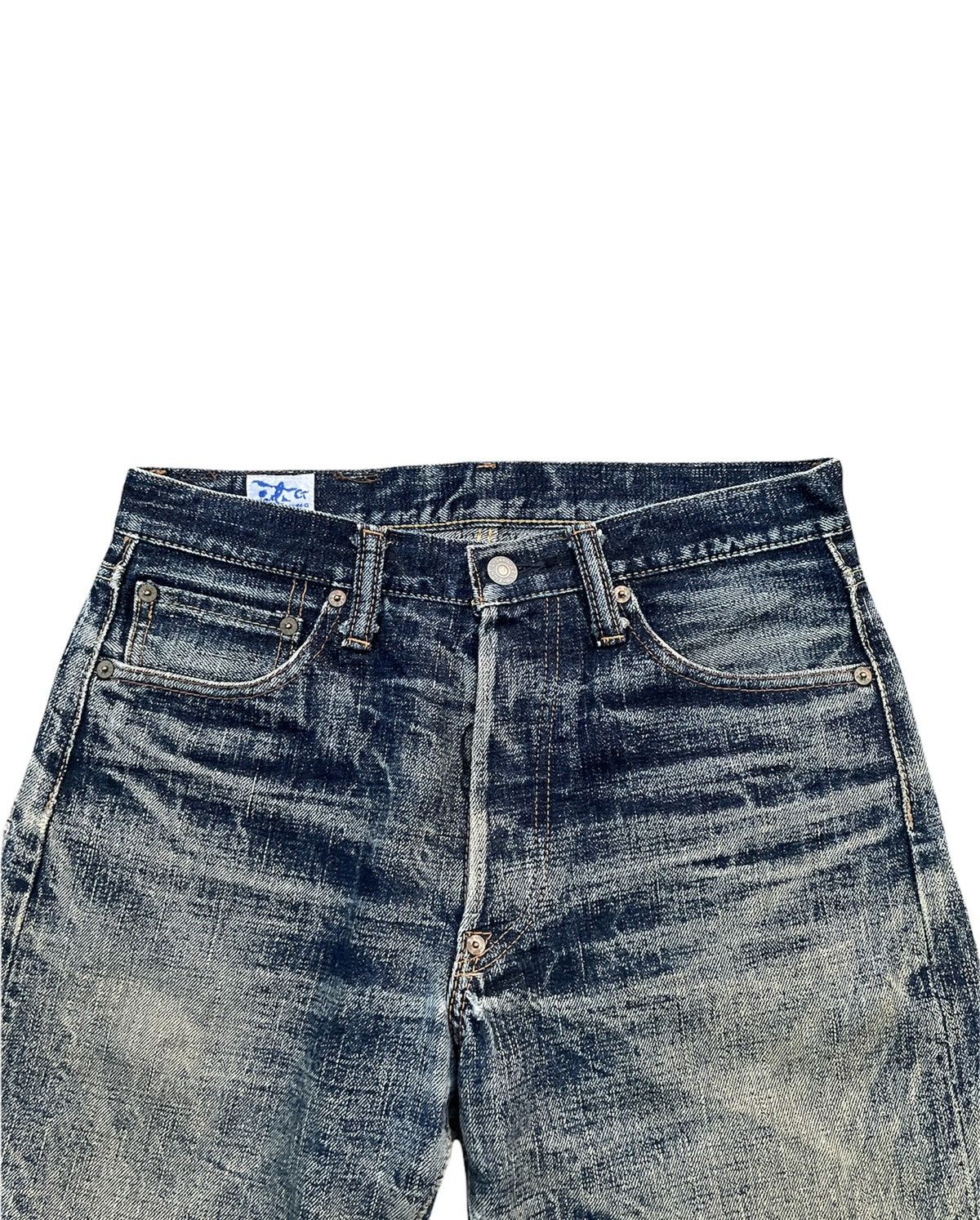 EIGHT-G × Japanese Brand Vintage Eight G Selvedge Aging & Distressed Denim Size US 30 / EU 46 - 6 Thumbnail