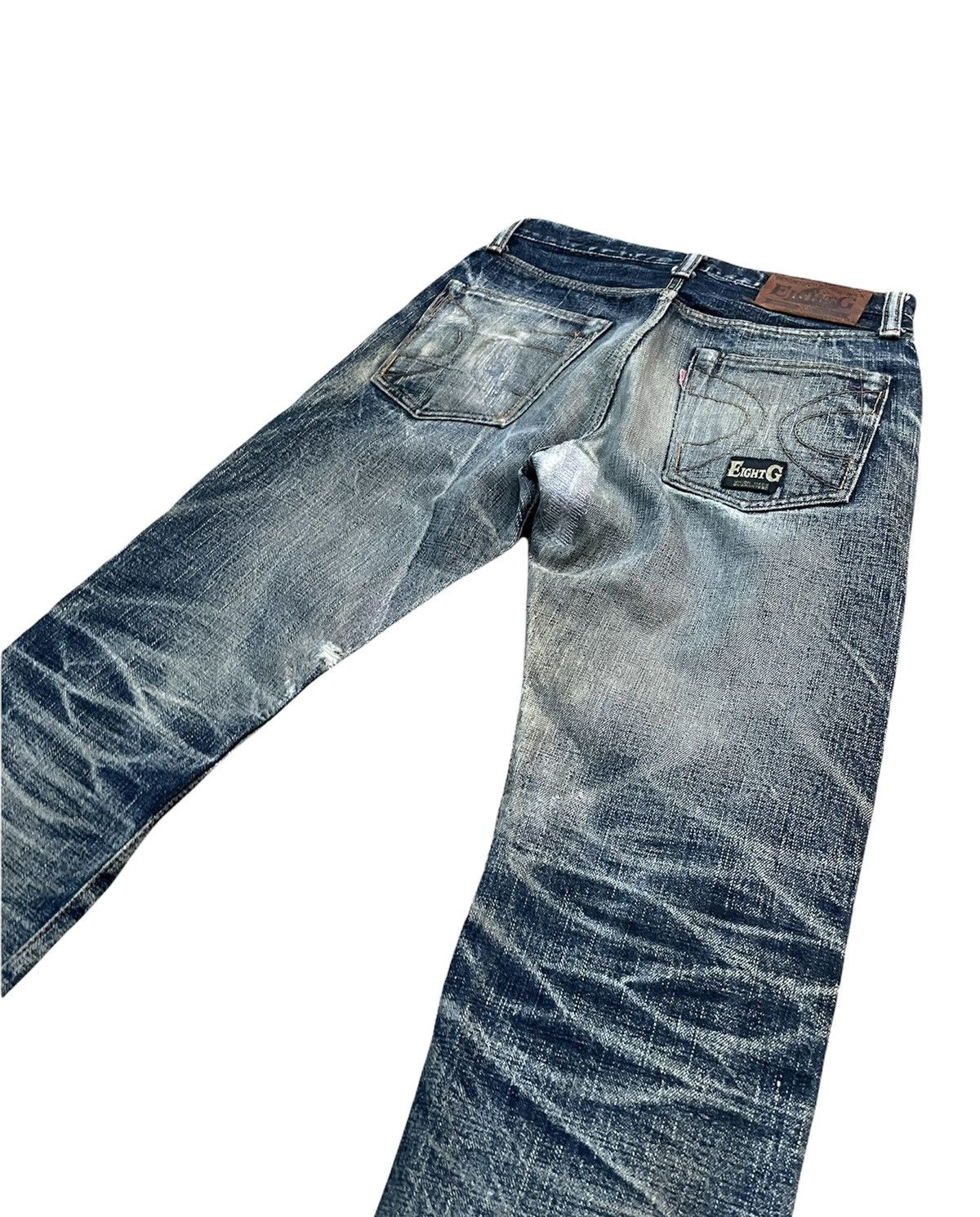 EIGHT-G × Japanese Brand Vintage Eight G Selvedge Aging & Distressed Denim Size US 30 / EU 46 - 10 Thumbnail
