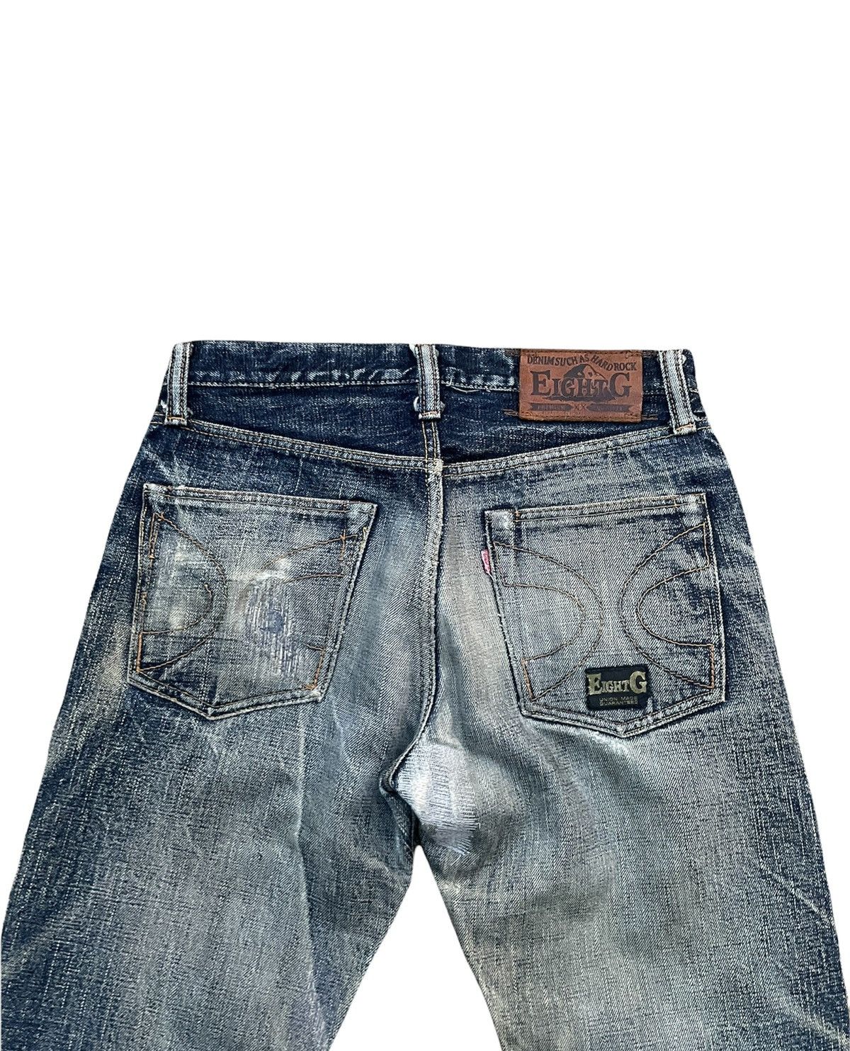 EIGHT-G × Japanese Brand Vintage Eight G Selvedge Aging & Distressed Denim Size US 30 / EU 46 - 11 Thumbnail