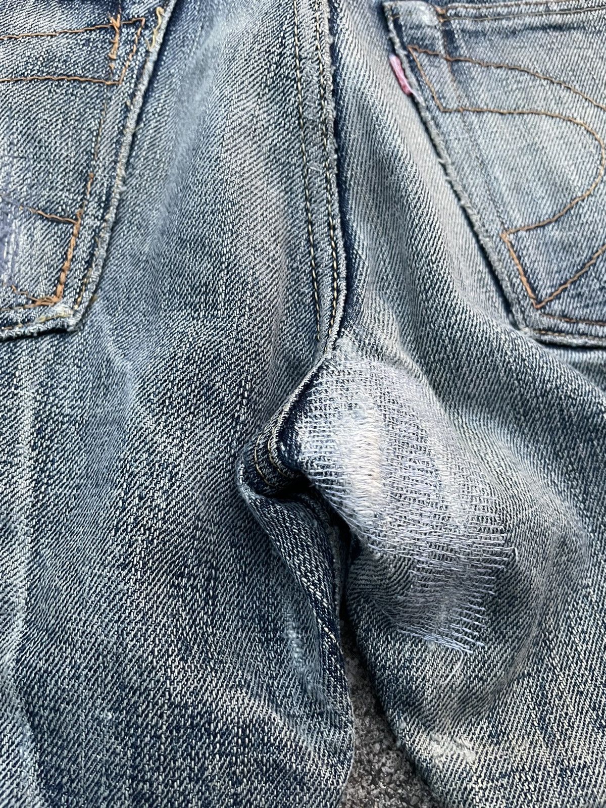 EIGHT-G × Japanese Brand Vintage Eight G Selvedge Aging & Distressed Denim Size US 30 / EU 46 - 19 Thumbnail