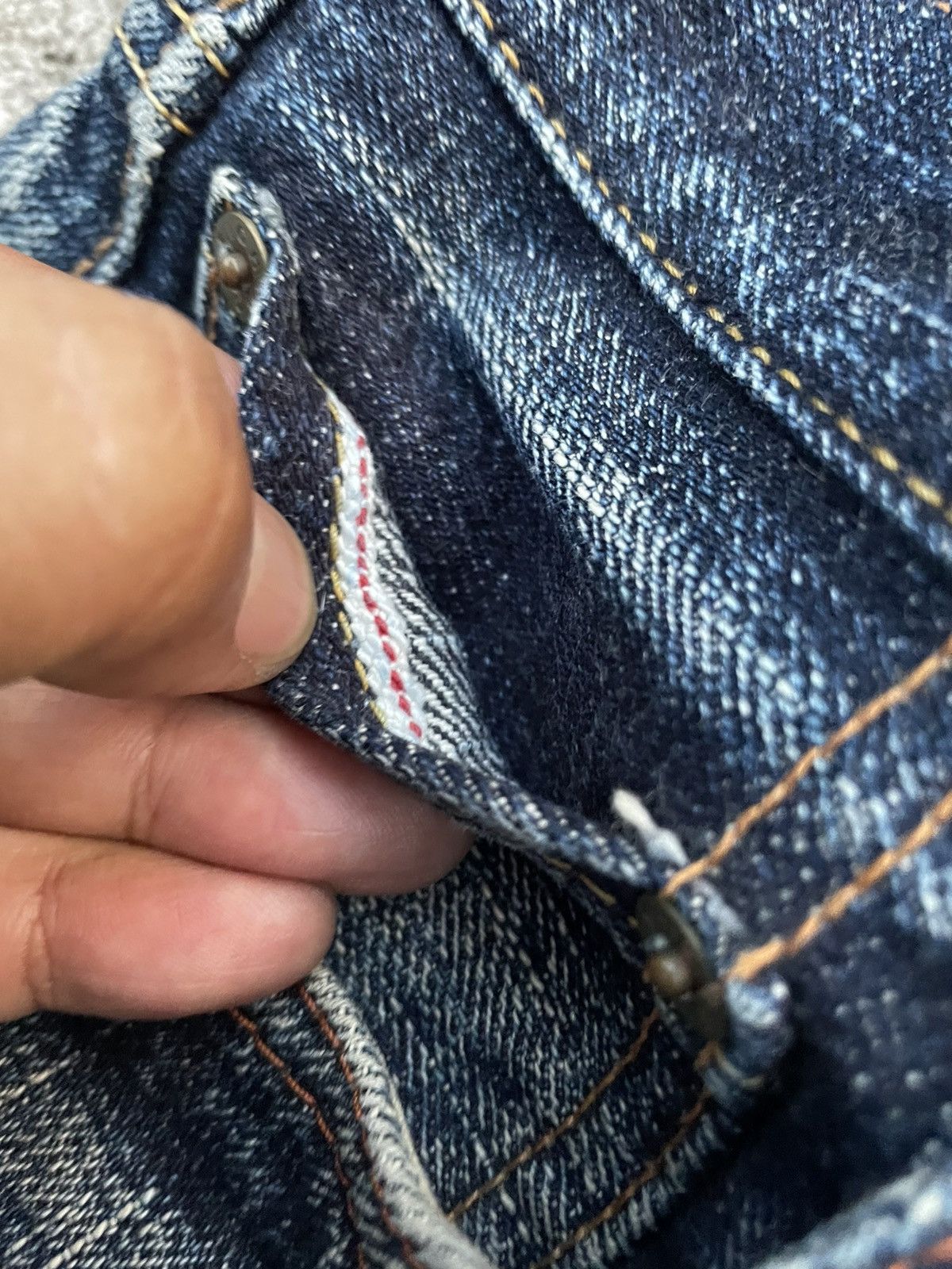 EIGHT-G × Japanese Brand Vintage Eight G Selvedge Aging & Distressed Denim Size US 30 / EU 46 - 23 Thumbnail