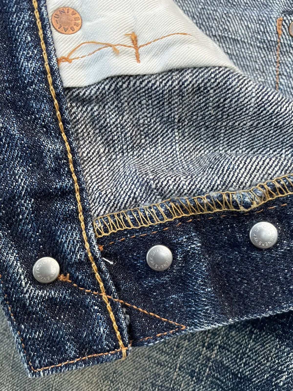 EIGHT-G × Japanese Brand Vintage Eight G Selvedge Aging & Distressed Denim Size US 30 / EU 46 - 22 Thumbnail