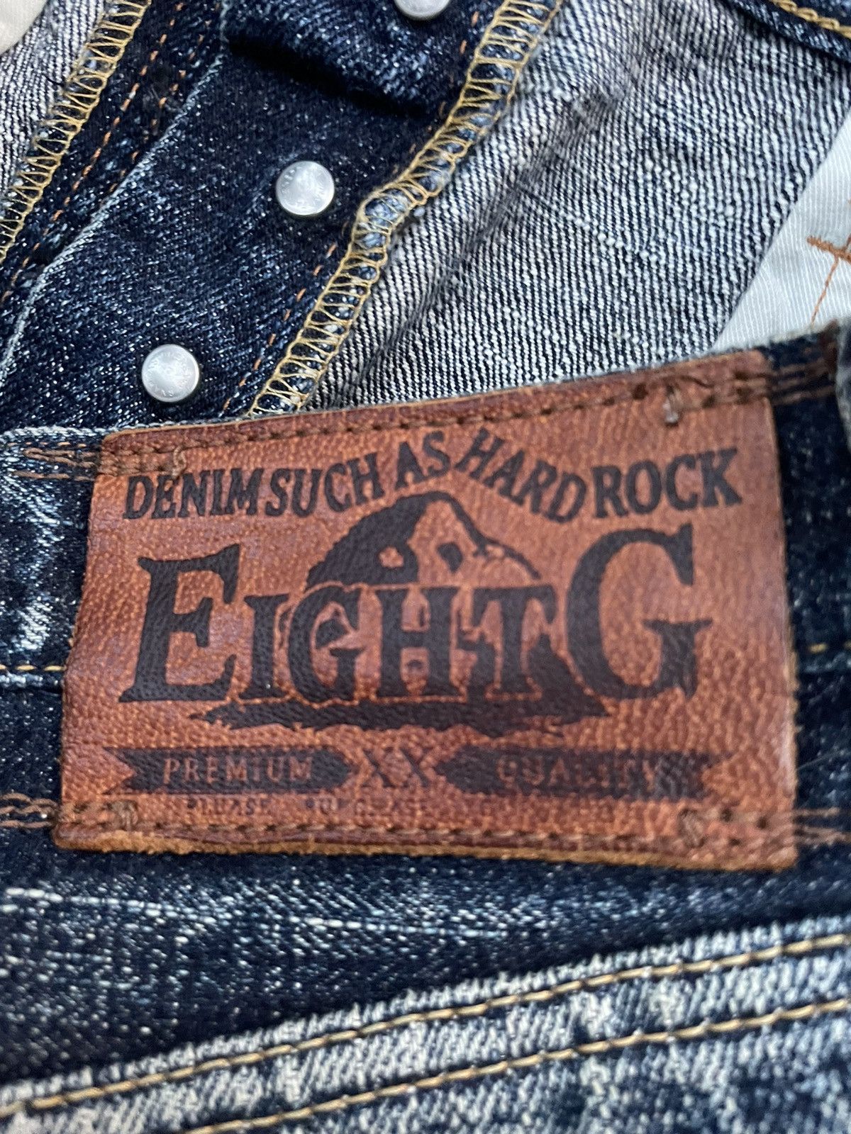 EIGHT-G × Japanese Brand Vintage Eight G Selvedge Aging & Distressed Denim Size US 30 / EU 46 - 17 Thumbnail