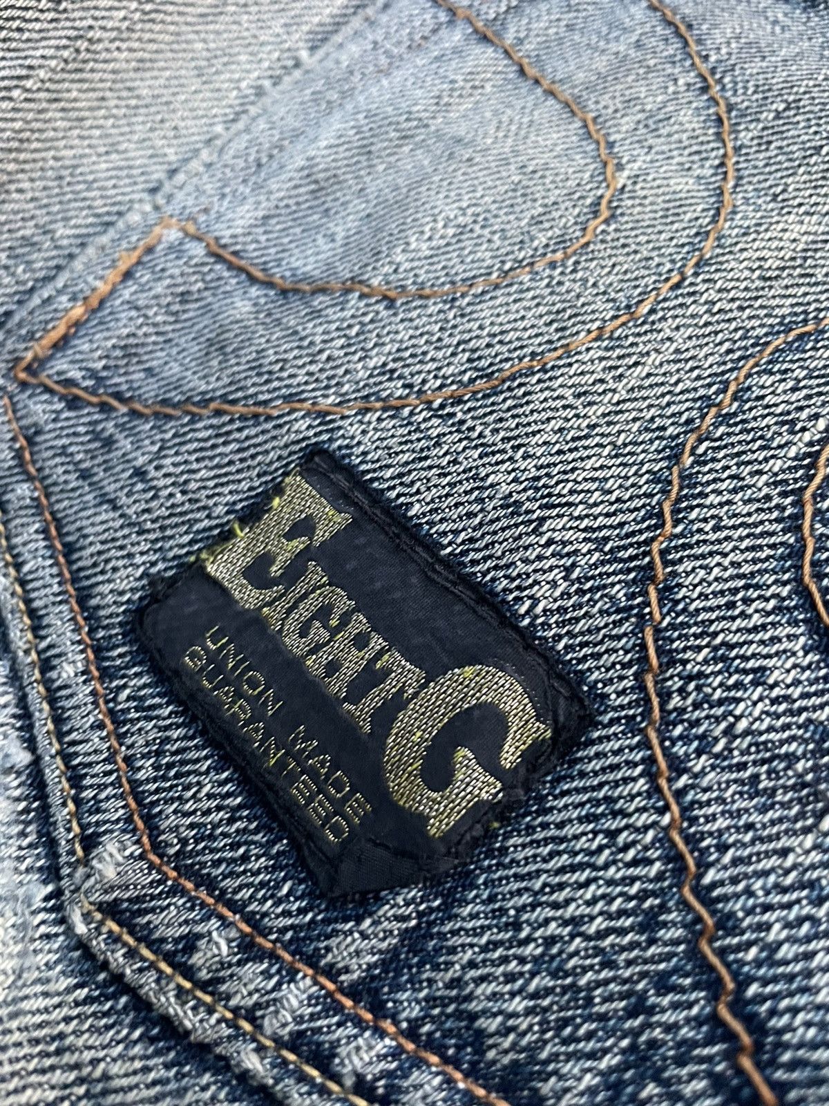 EIGHT-G × Japanese Brand Vintage Eight G Selvedge Aging & Distressed Denim Size US 30 / EU 46 - 18 Thumbnail