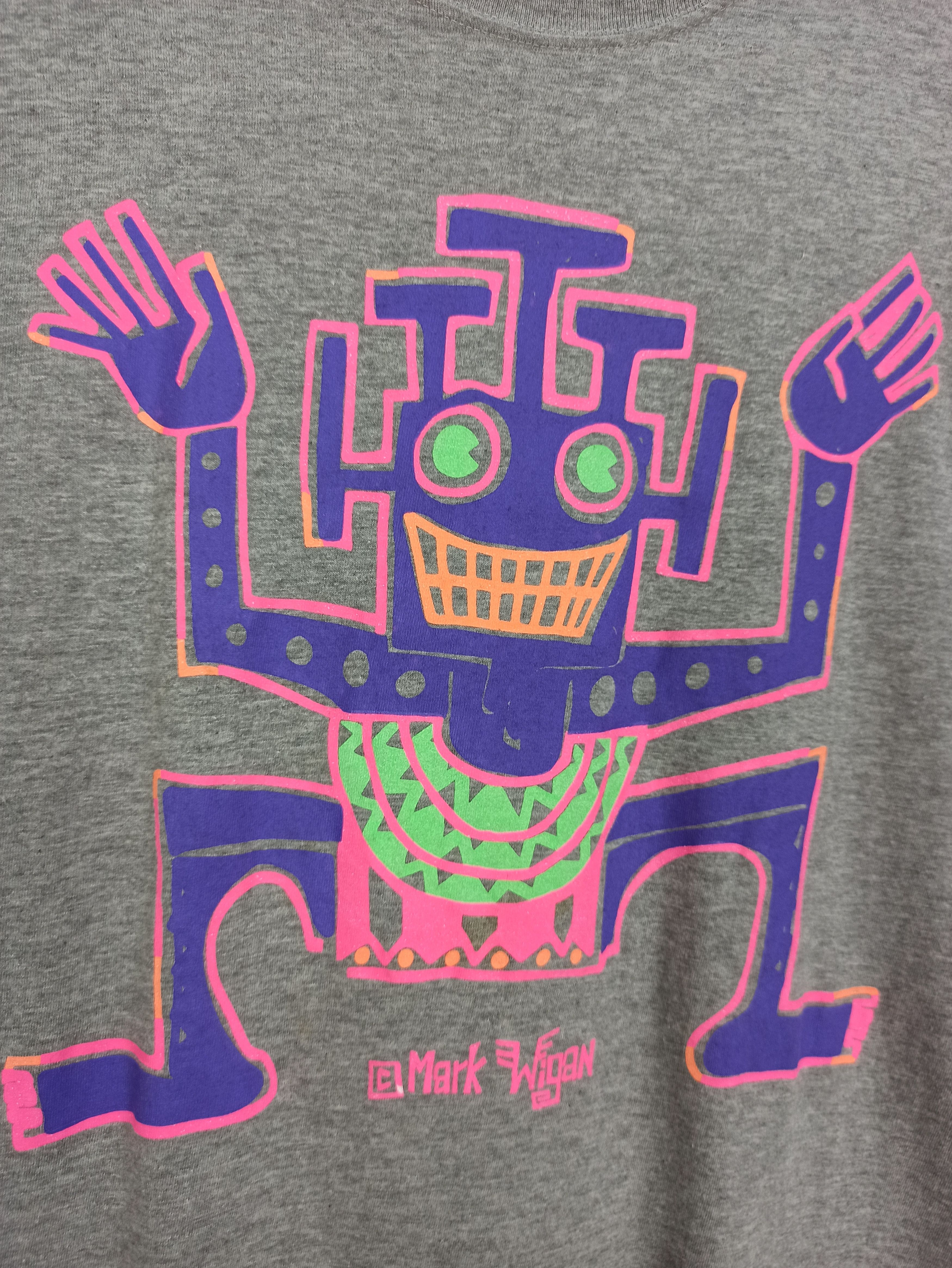 Japanese Brand Rare vintage MARK WIGAN art tee Size US M / EU 48-50 / 2 - 2 Thumbnail