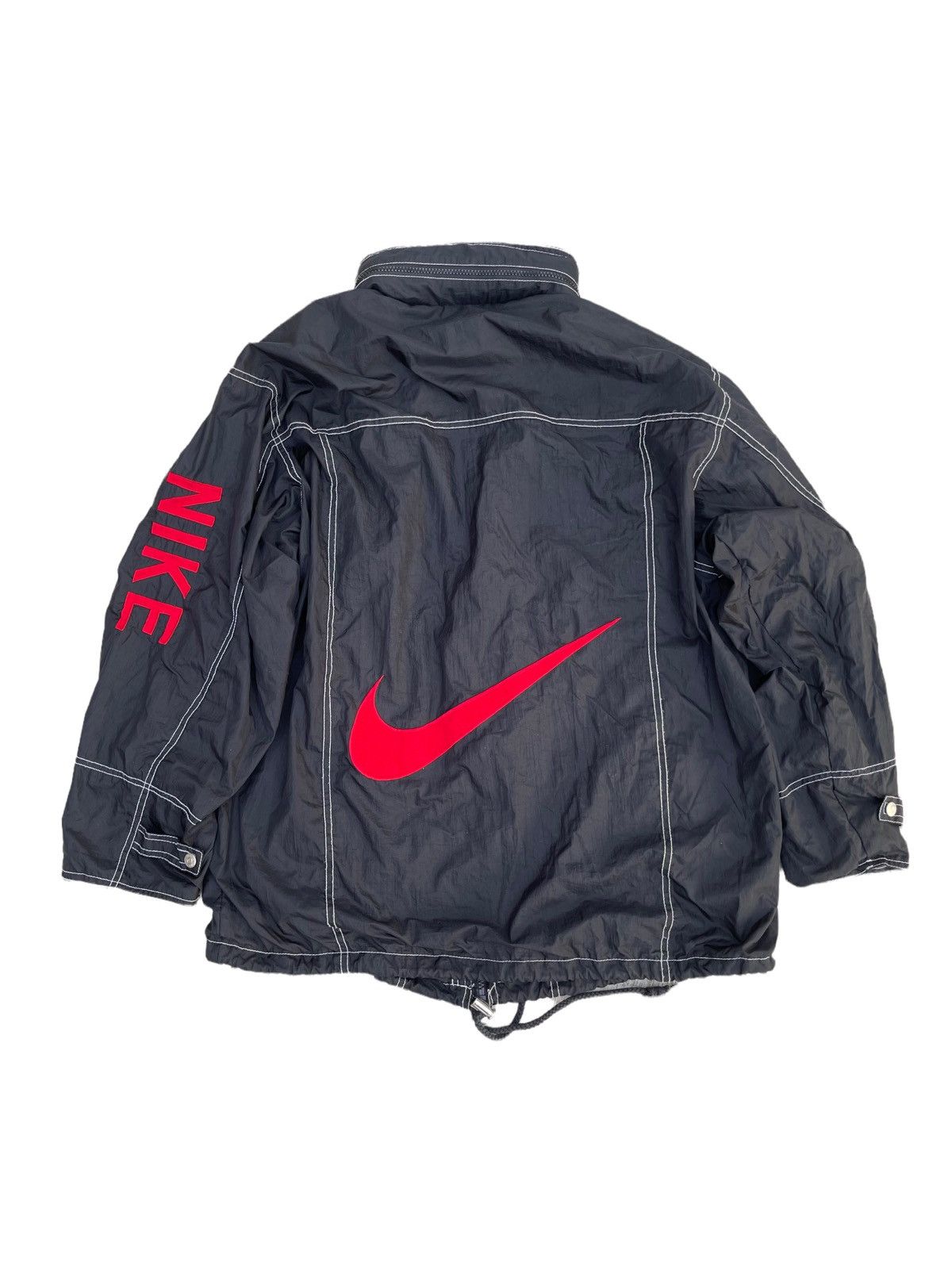Nike Vintage Nike Swoosh Big Logo Light Jacket Size US L / EU 52-54 / 3 - 3 Thumbnail