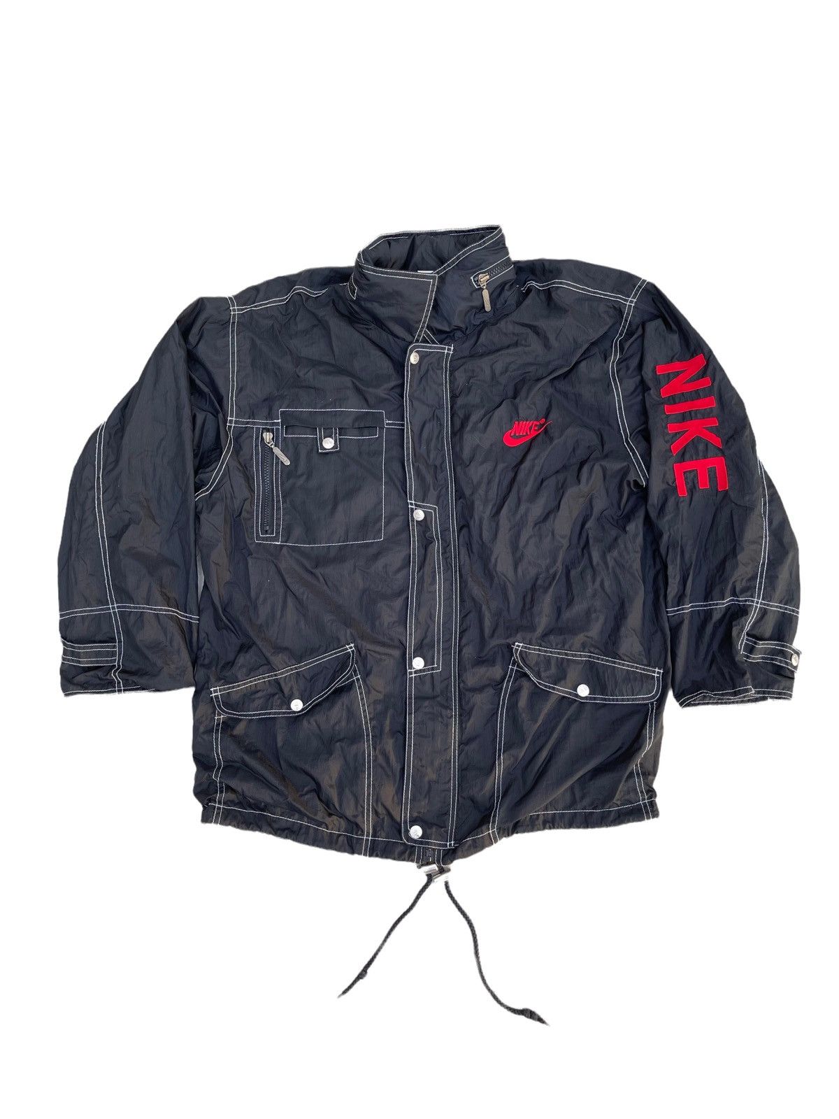 Nike Vintage Nike Swoosh Big Logo Light Jacket Size US L / EU 52-54 / 3 - 2 Thumbnail