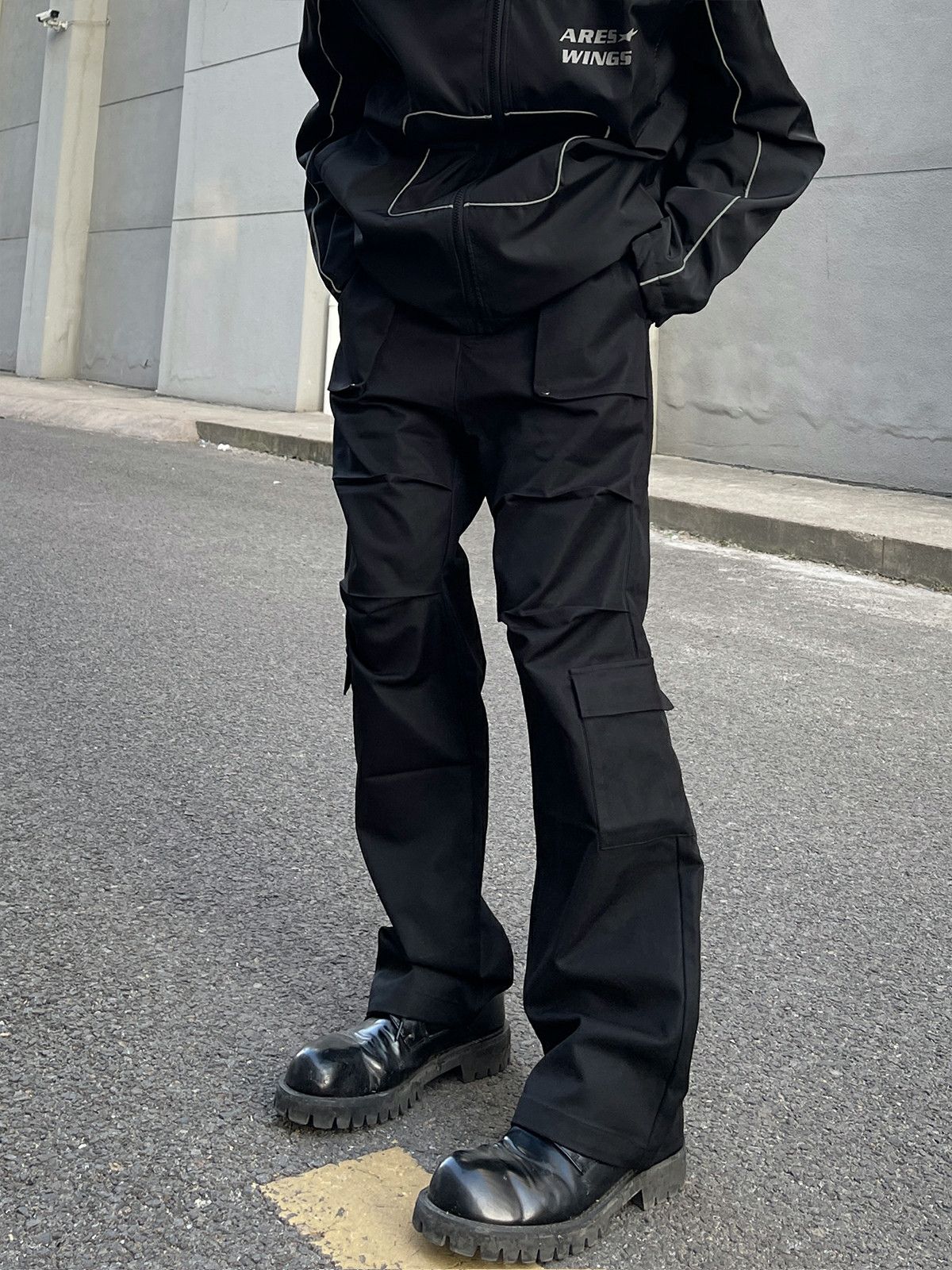 function cargo flared skate pants