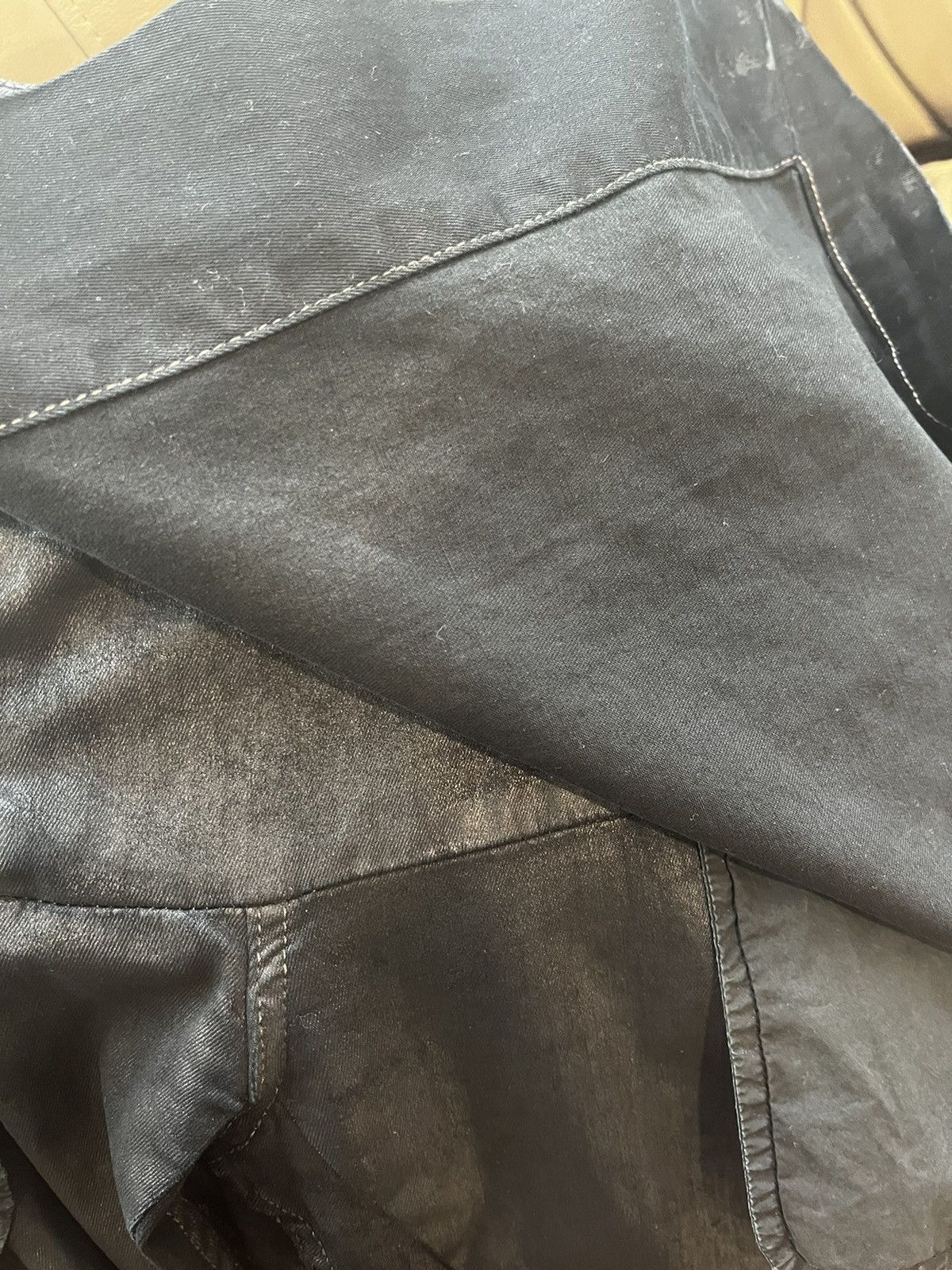 Rick Owens × Rick Owens Drkshdw Rick Owens Skirt/Kilt Waxed Denim Size US 31 - 6 Thumbnail