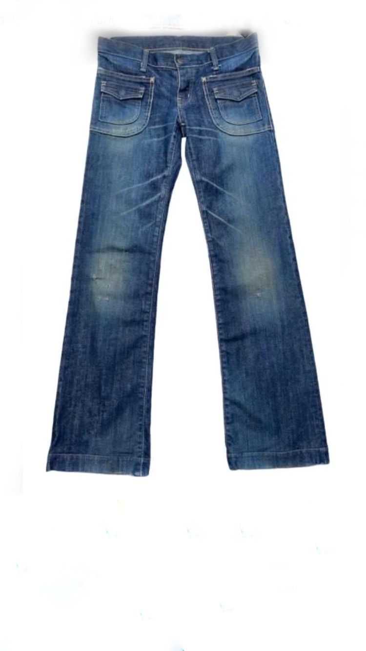 パンツ hysteric glamour bush flare denim pants Vintage Japanese Brand Low Rise Flared Bush Denim | Depop