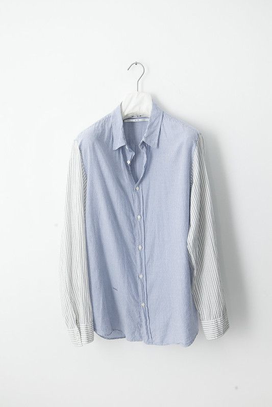 Robert Geller AW12 bicolor striped shirt Size US M / EU 48-50 / 2 - 1 Thumbnail