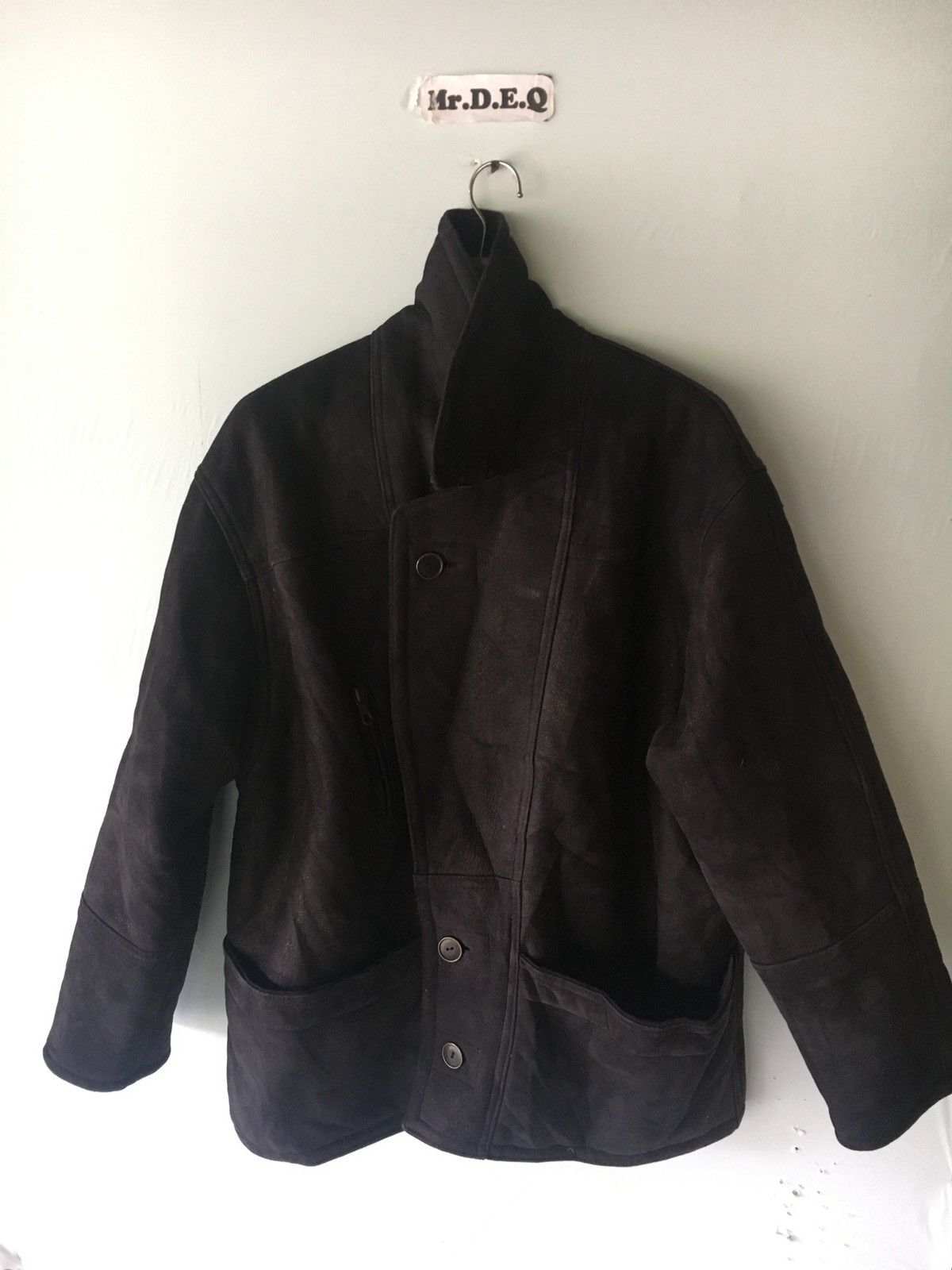 Vintage SHEARLING BLACK SIZE L JACKET LEATHER ITALY Size US L / EU 52-54 / 3 - 1 Thumbnail