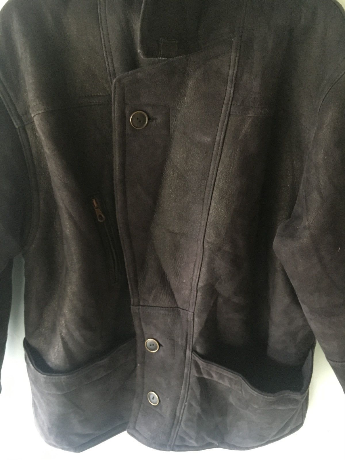 Vintage SHEARLING BLACK SIZE L JACKET LEATHER ITALY Size US L / EU 52-54 / 3 - 7 Thumbnail