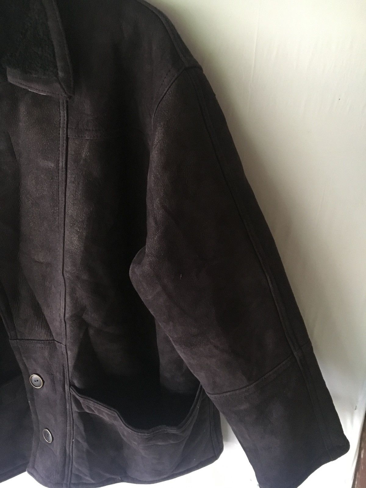 Vintage SHEARLING BLACK SIZE L JACKET LEATHER ITALY Size US L / EU 52-54 / 3 - 9 Thumbnail