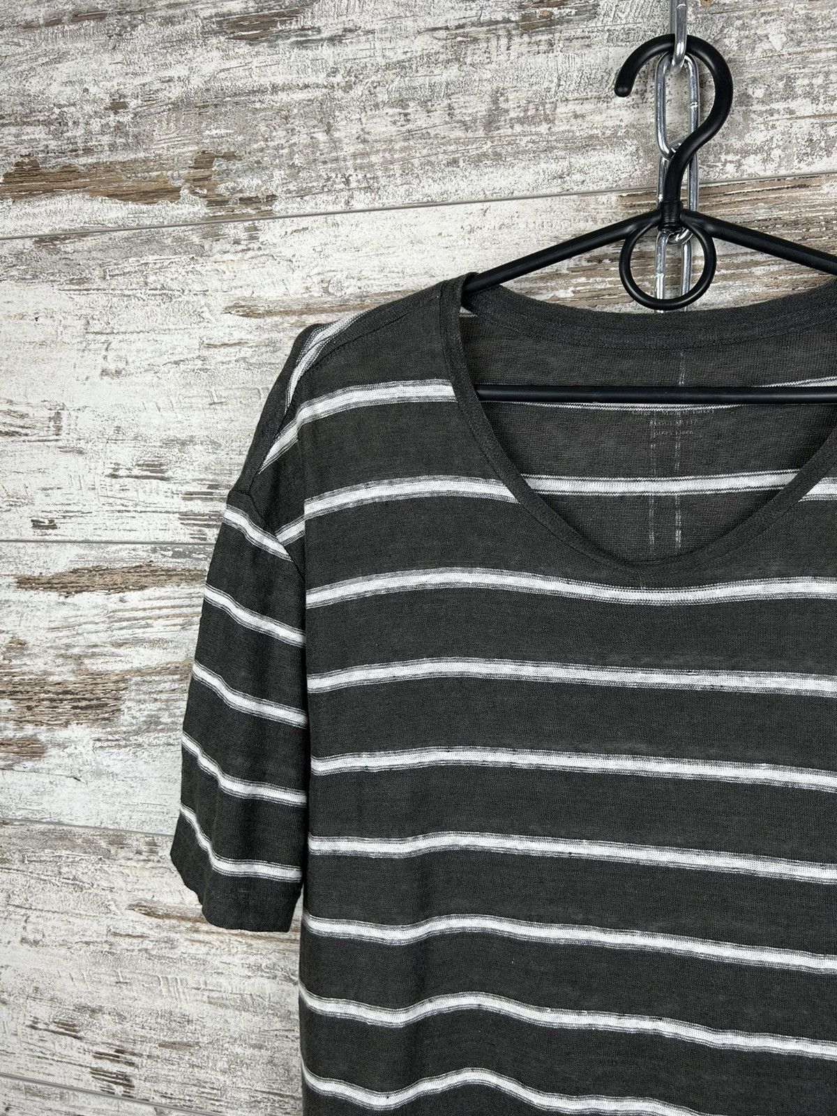 Allsaints × Japanese Brand Mens AllSaints linen T Shirt ss luxury streetwear tee Size US L / EU 52-54 / 3 - 3 Thumbnail