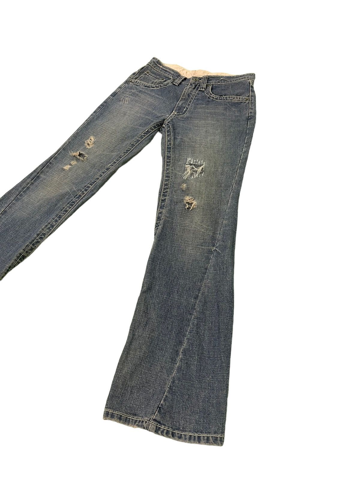 Flare Jeans Back Rush Distres Denim Boot Cut 5?3